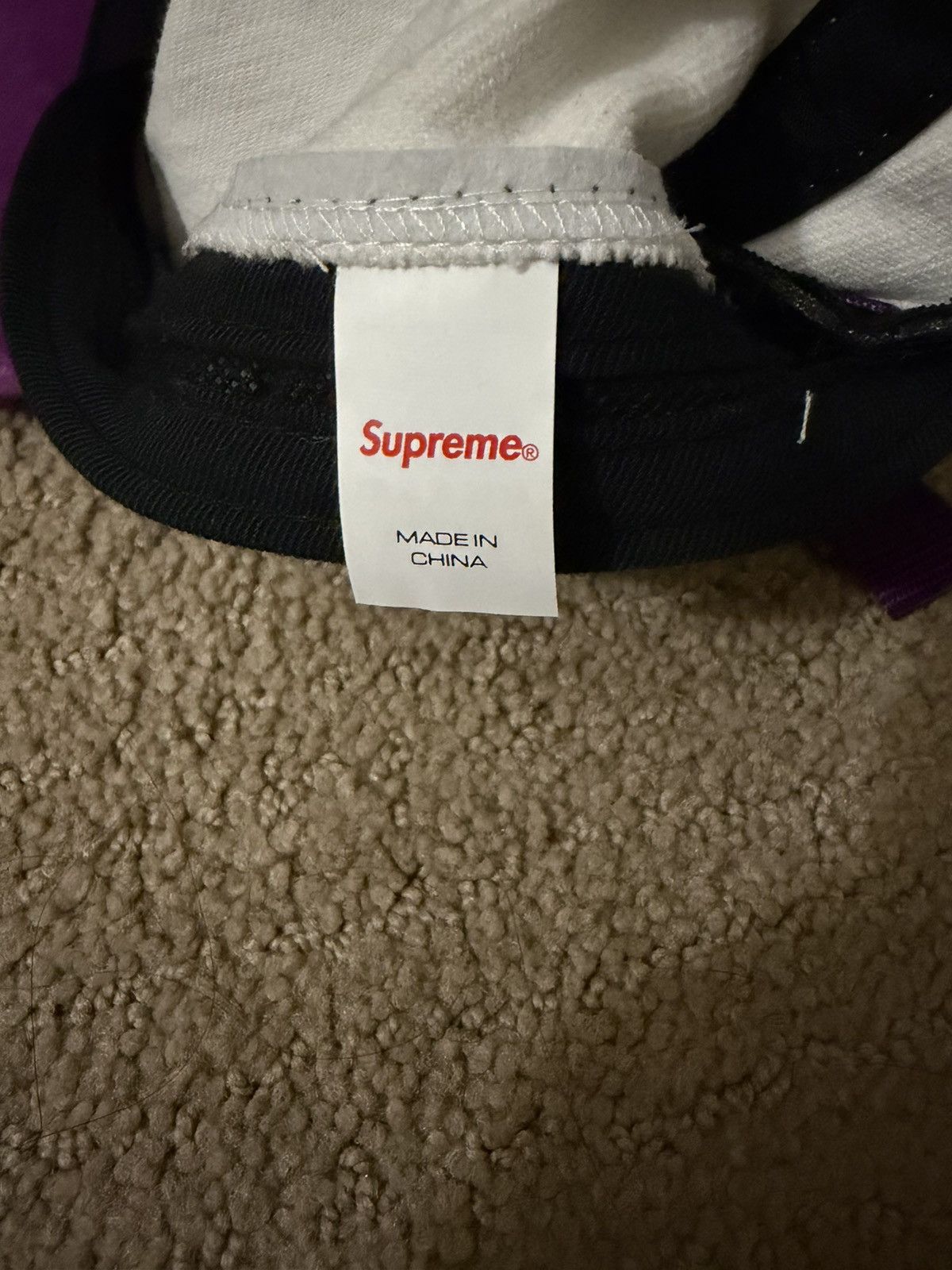 Supreme Supreme Two Tone Camp Cap Hat White/Purple Size ONE SIZE - 4 Thumbnail