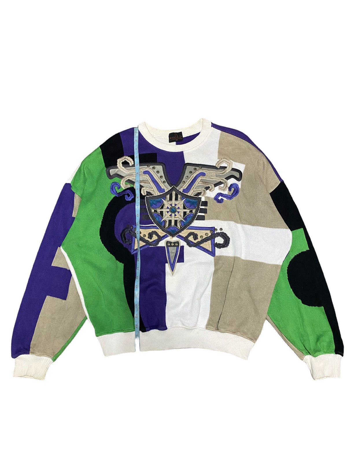 Japanese Brand × Vintage Vintage SantaFe Multicolour Knitwear Sweatshirt Size US XL / EU 56 / 4 - 10 Thumbnail