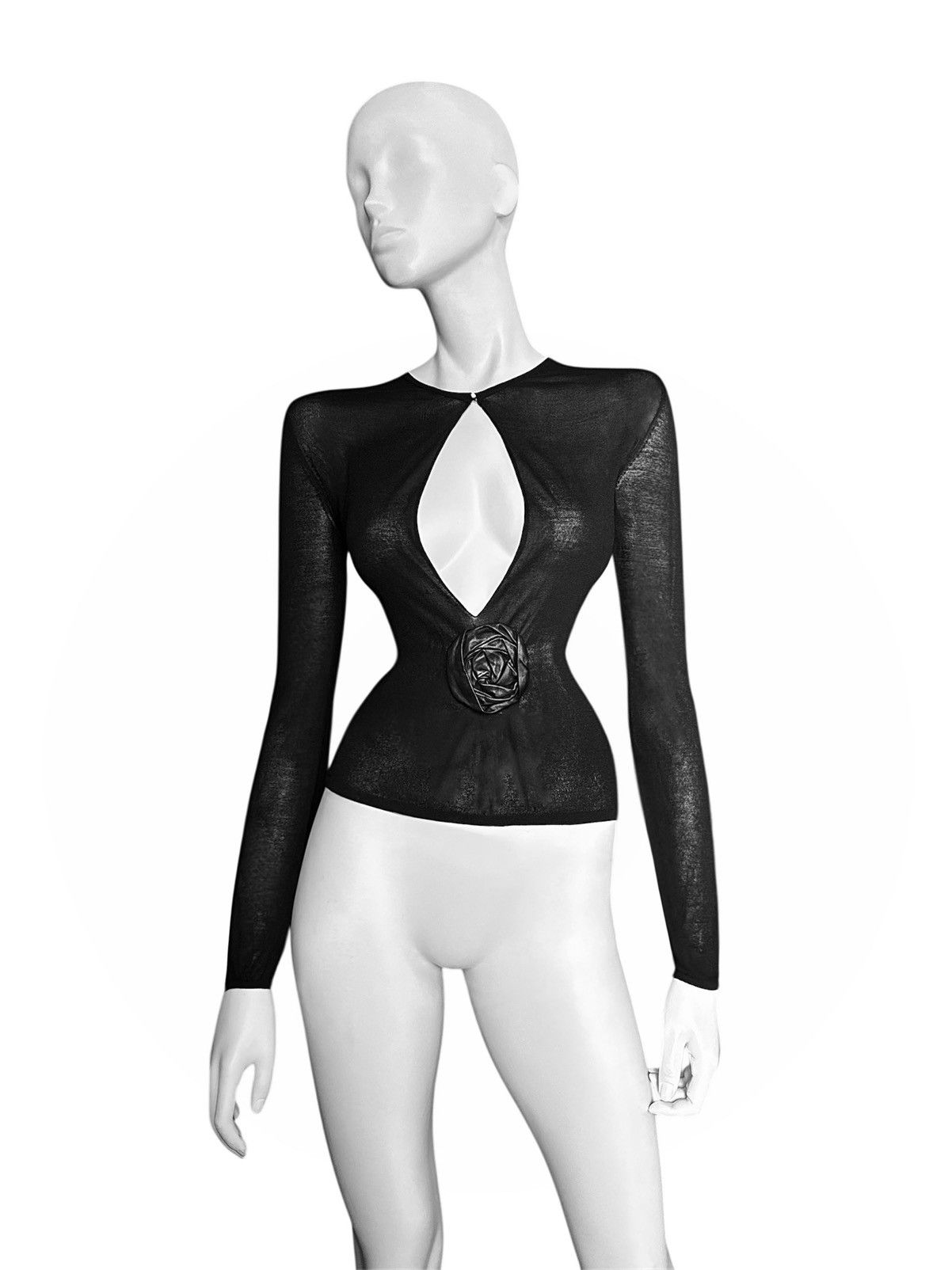 Gucci Runway Tom Ford for Gucci F/W 1999 Draped silk blouse Size XS / US 0-2 / IT 36-38 - 2 Thumbnail