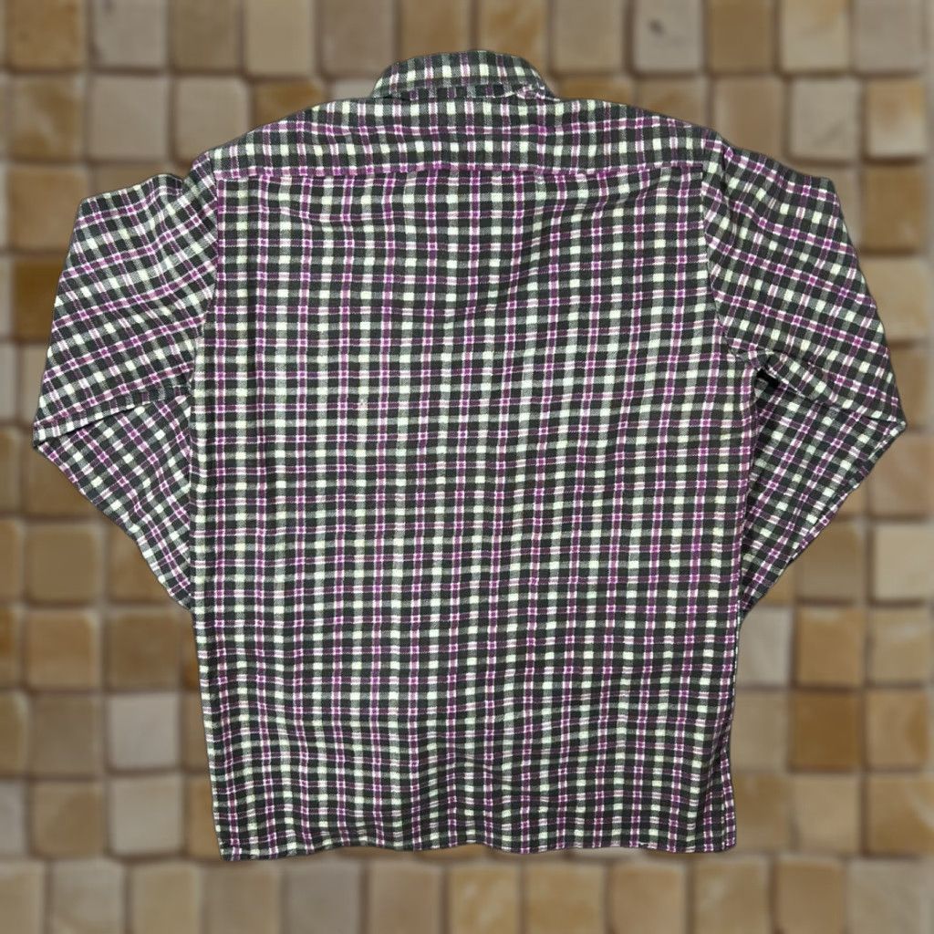 Vintage Vintage Oltenita Grey Pink White Yellow Plaid Check Long Sleeve Cotton Flannel Shirt M Mens Shirt Size US M / EU 48-50 / 2 - 1 Thumbnail