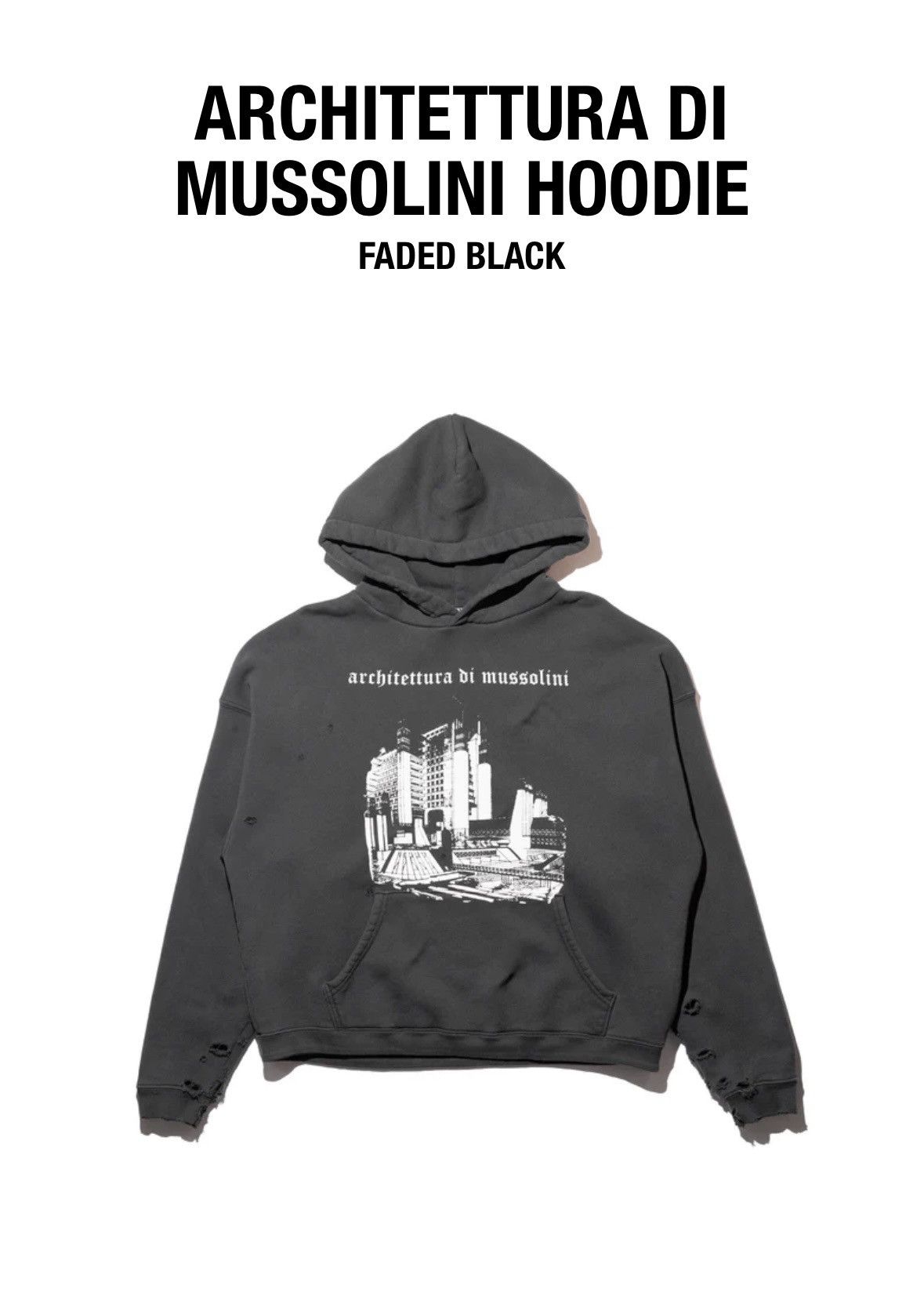 Enfants Riches Deprimes ERD ARCHITETTURA DI MUSSOLINI HOODIE Size US M / EU 48-50 / 2 - 1 Thumbnail