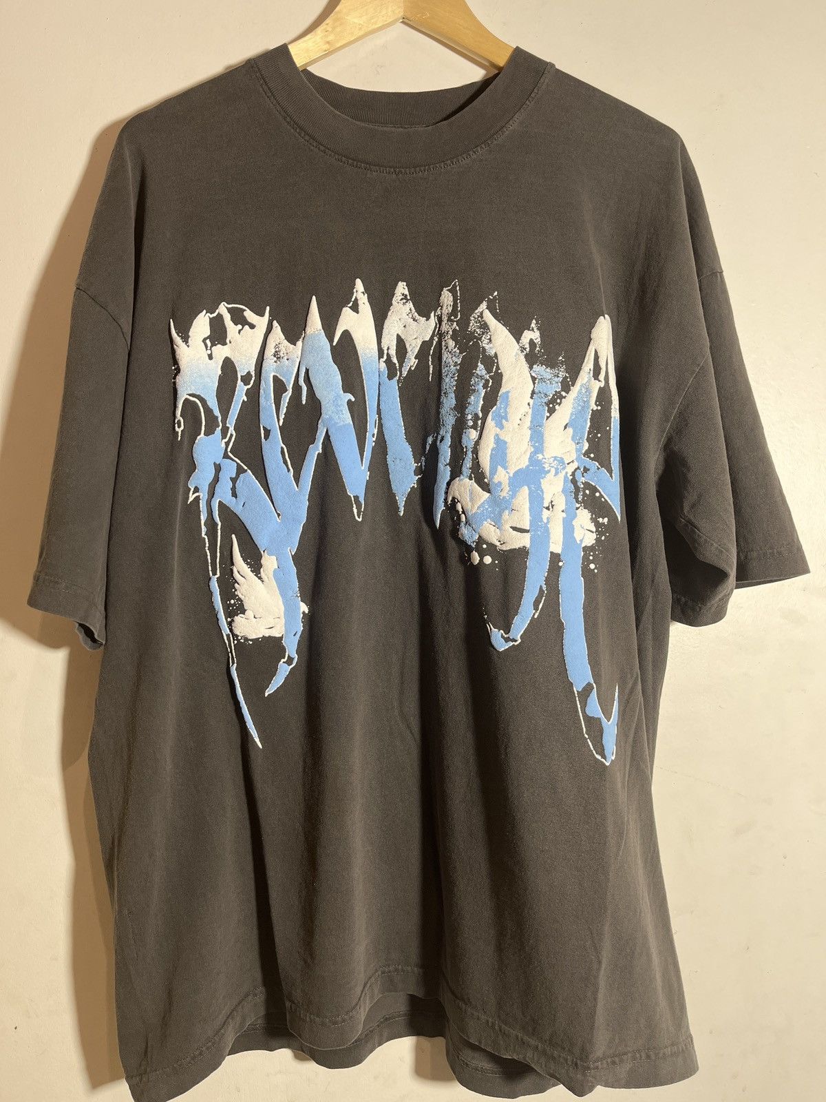 image of Revenge Tee -Grey/blue, Men's (Size XL)