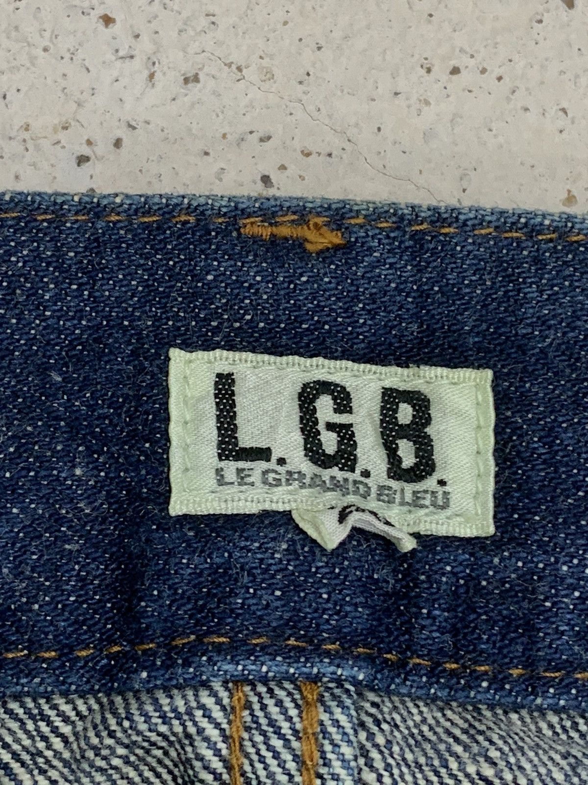 Le Grande Bleu (L.G.B.) Le Grand Bleu Flare Dark Denim Whisker Maniac Corp Size US 28 / EU 44 - 15 Thumbnail