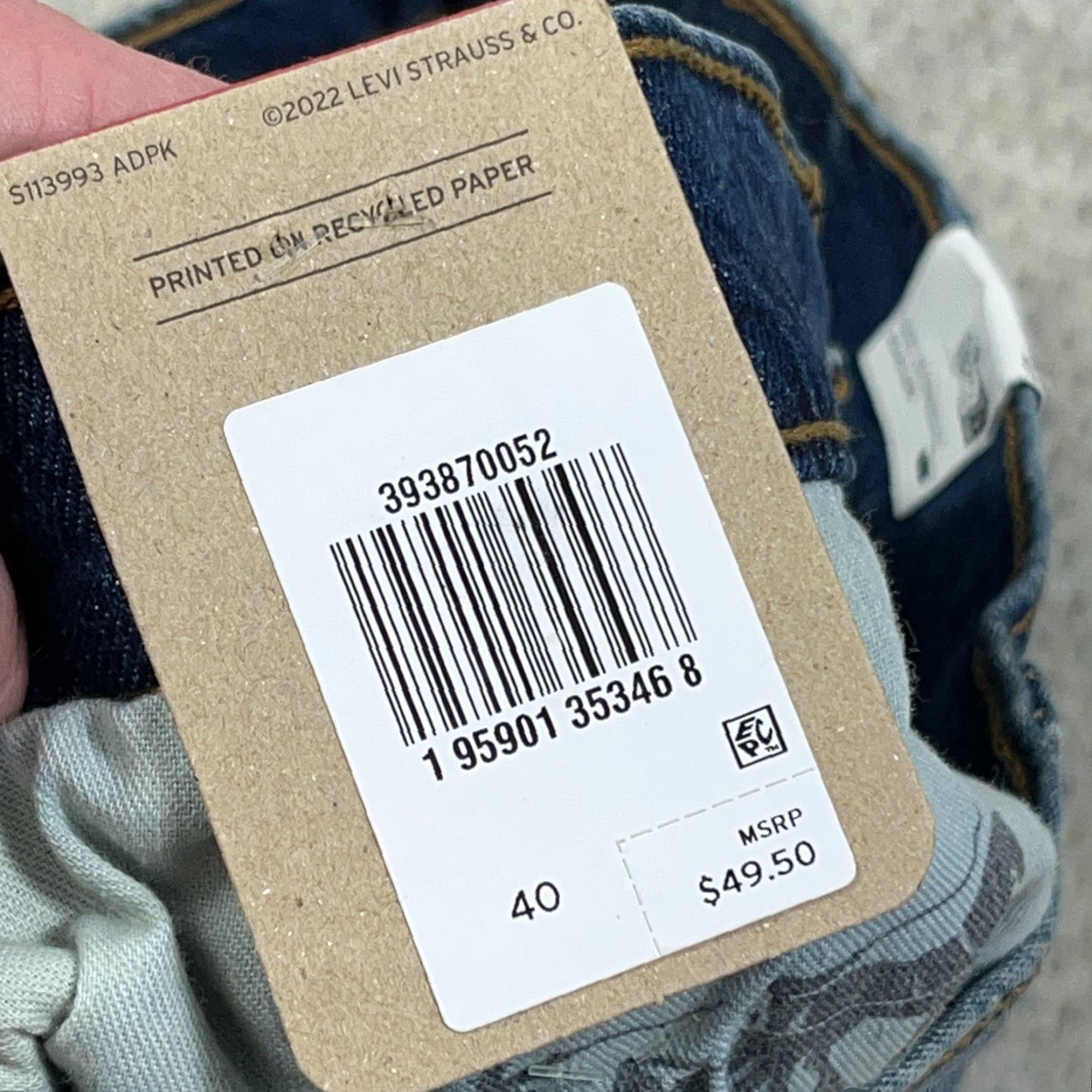 Levi's Levi's 412 Shorts Men Slim Fit Denim Blue 40 Med Wash Distressed 5-Pocket Bermuda Zip Front Casual Jeans Shorts Size US 40 / EU 56 - 5 Thumbnail