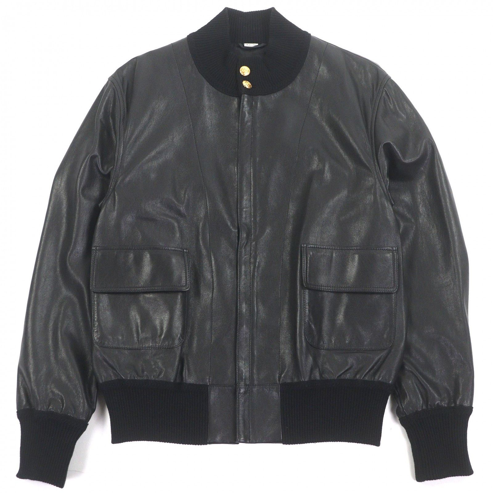 Gucci Gucci Gucci GG Gold Button Shearling Jacket Leather Outerwear DUTY FREE for USA Size ONE SIZE - 1 Thumbnail