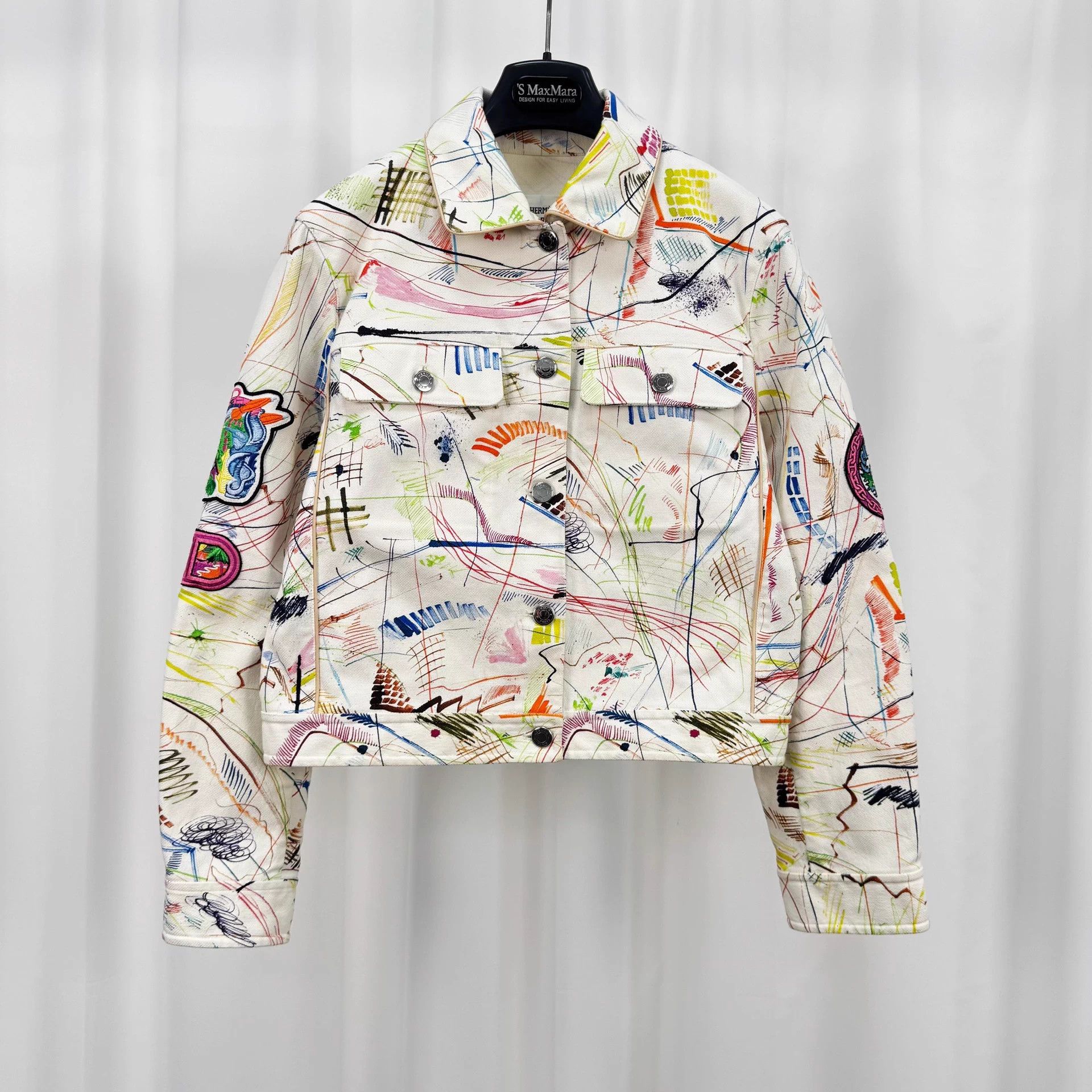 Hermes Hermes 23SS Graffiti Embroidered Denim Jkt 38 New Size S / US 4 / IT 40 - 1 Thumbnail