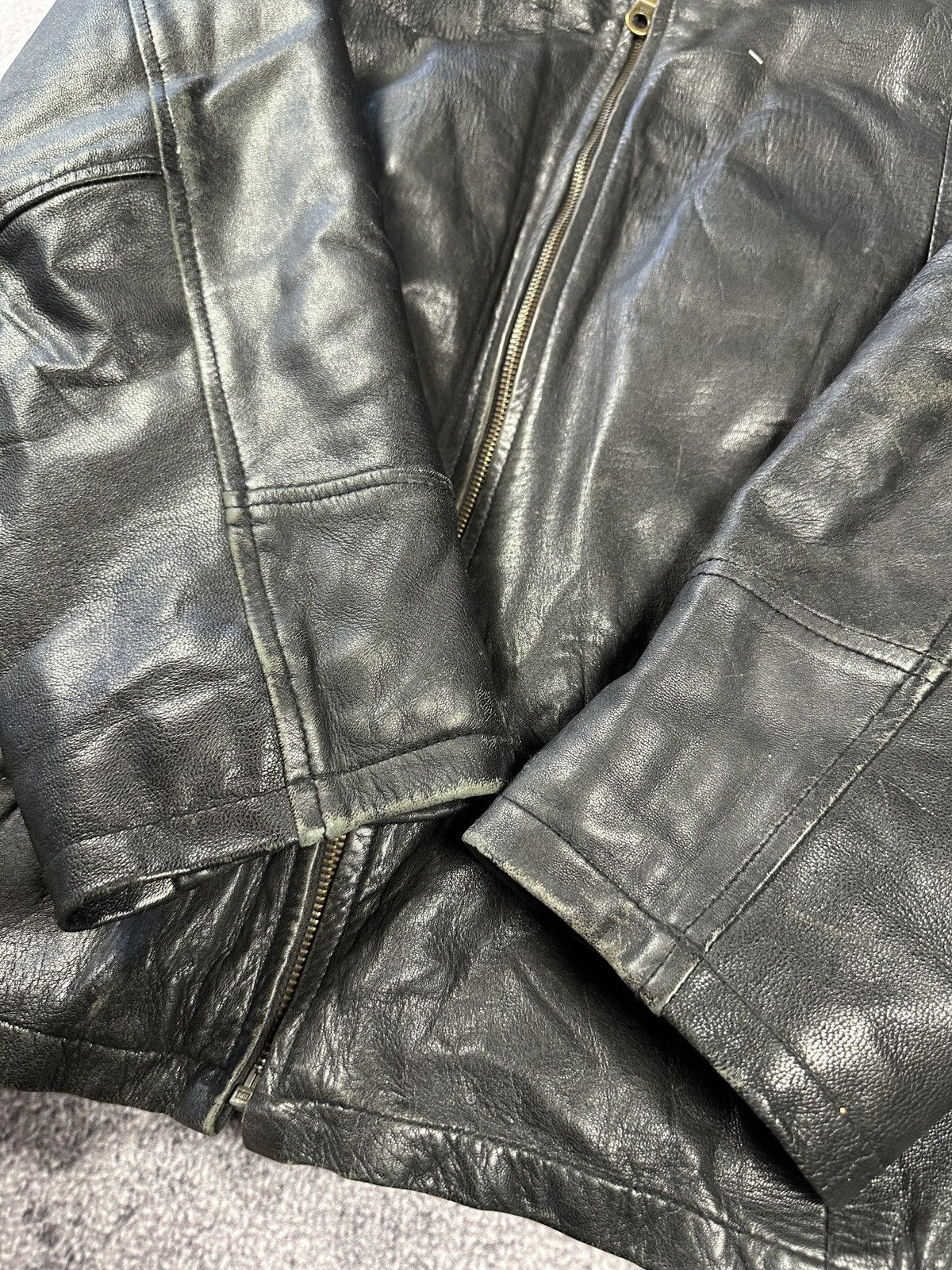 Vintage Vintage Leather Jacket Avant Garde Opium Streetwear Style L Size US L / EU 52-54 / 3 - 7 Thumbnail