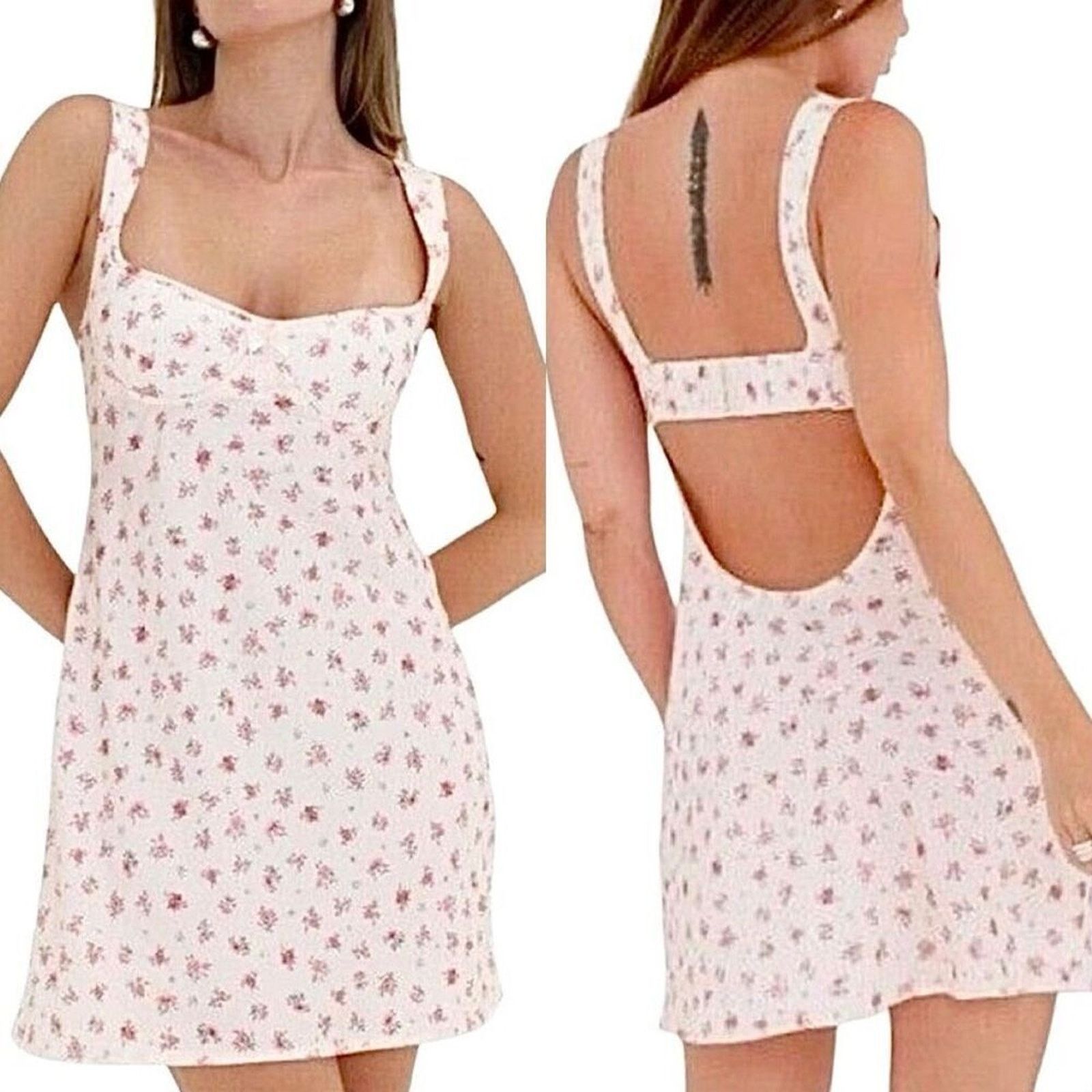 Other Rumored Loverboy Mini Dress LARGE Sweetheart Coquette Size L / US 10 / IT 46 - 1 Thumbnail