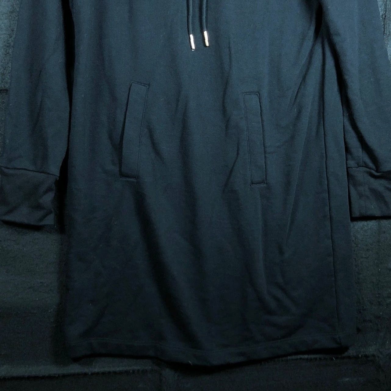 Calvin Klein Calvin Klein Womens Sweater Dress Black Gold Hooded Pockets Medium Dress Sweater Women Casual Size M / US 6-8 / IT 42-44 - 3 Thumbnail