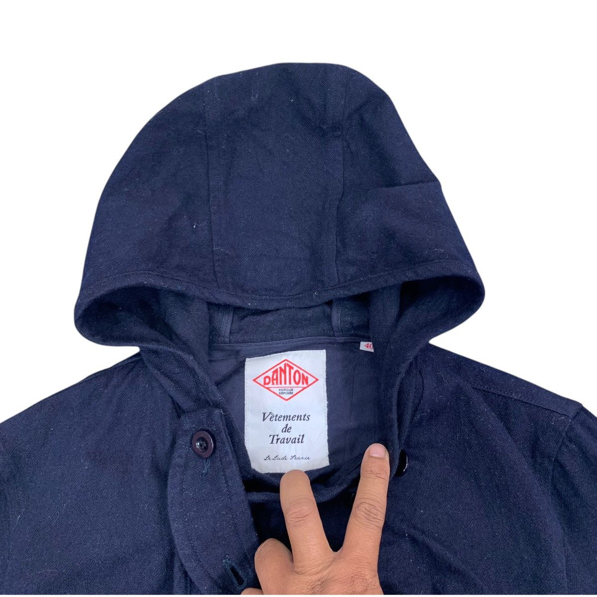 Danton × Vintage VINTAGE DANTON VETEMENTS DE TRAVAIL WOOL HOOD JACKET Size US S / EU 44-46 / 1 - 7 Thumbnail