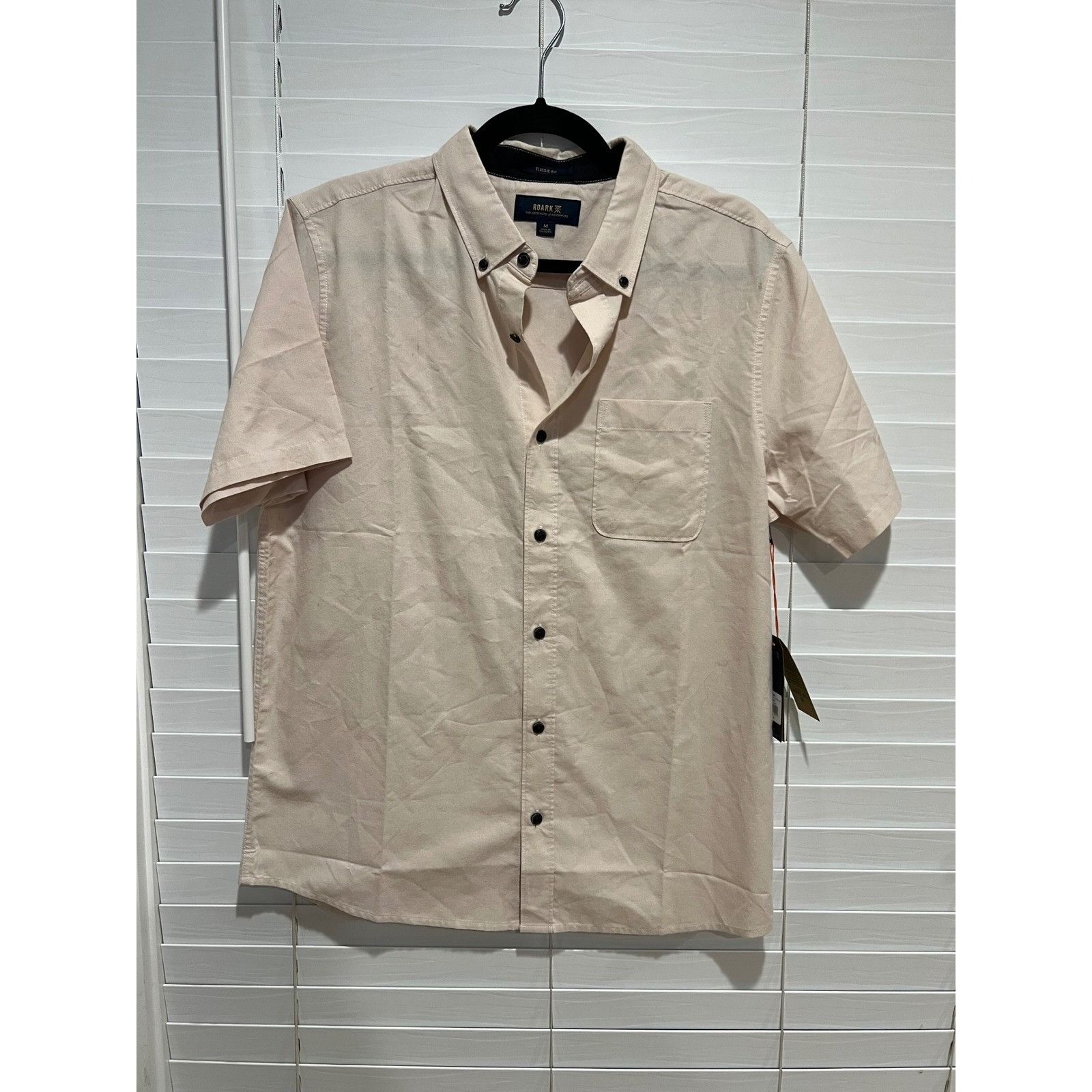 Roark Roark Mens Dusty Lilac Short Sleeve Oxford Button Up Shirt N Size US M / EU 48-50 / 2 - 1 Thumbnail
