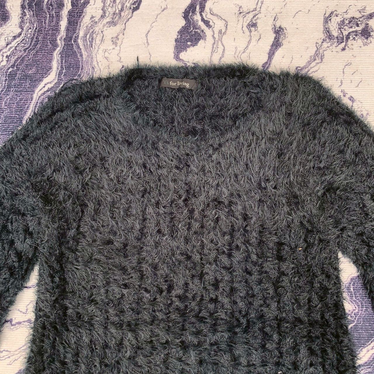 Y's Y’s for Living by Yohji Yamamoto Fuzzy Knit Sweater Size S / US 4 / IT 40 - 2 Thumbnail