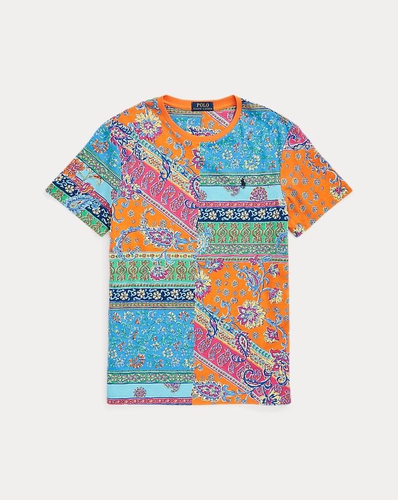 Polo Ralph Lauren Polo Ralph Lauren Patchwork-Print bright T-Shirt Tee Vintage Size US XL / EU 56 / 4 - 2 Thumbnail