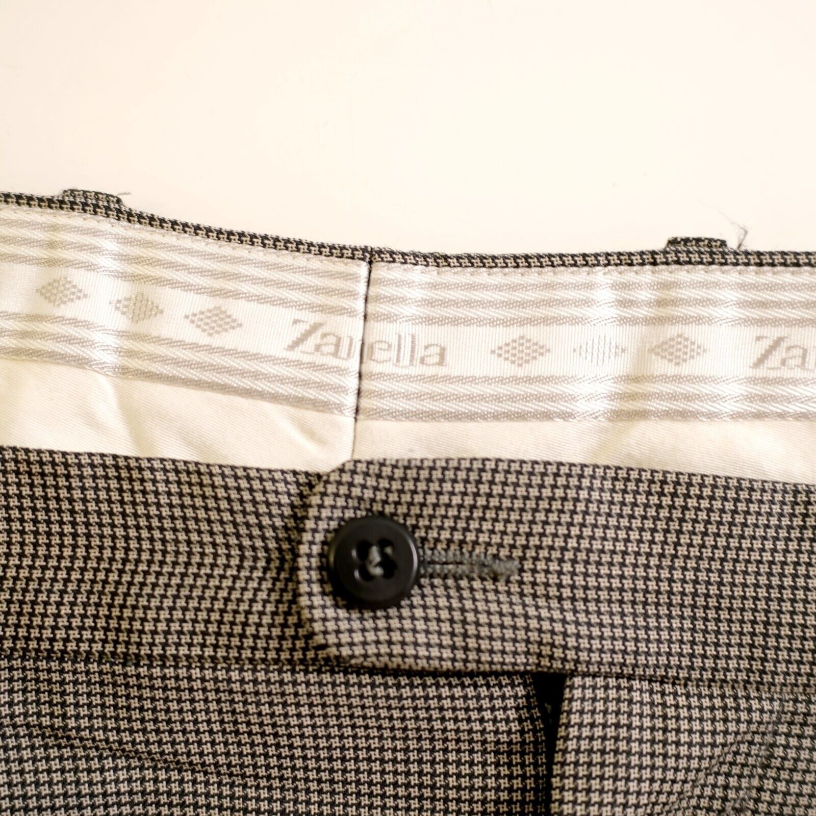 Zanella DAMAGED Zanella Nordstrom Bennett Wool Star Check Gray Dress Size 36R - 6 Thumbnail