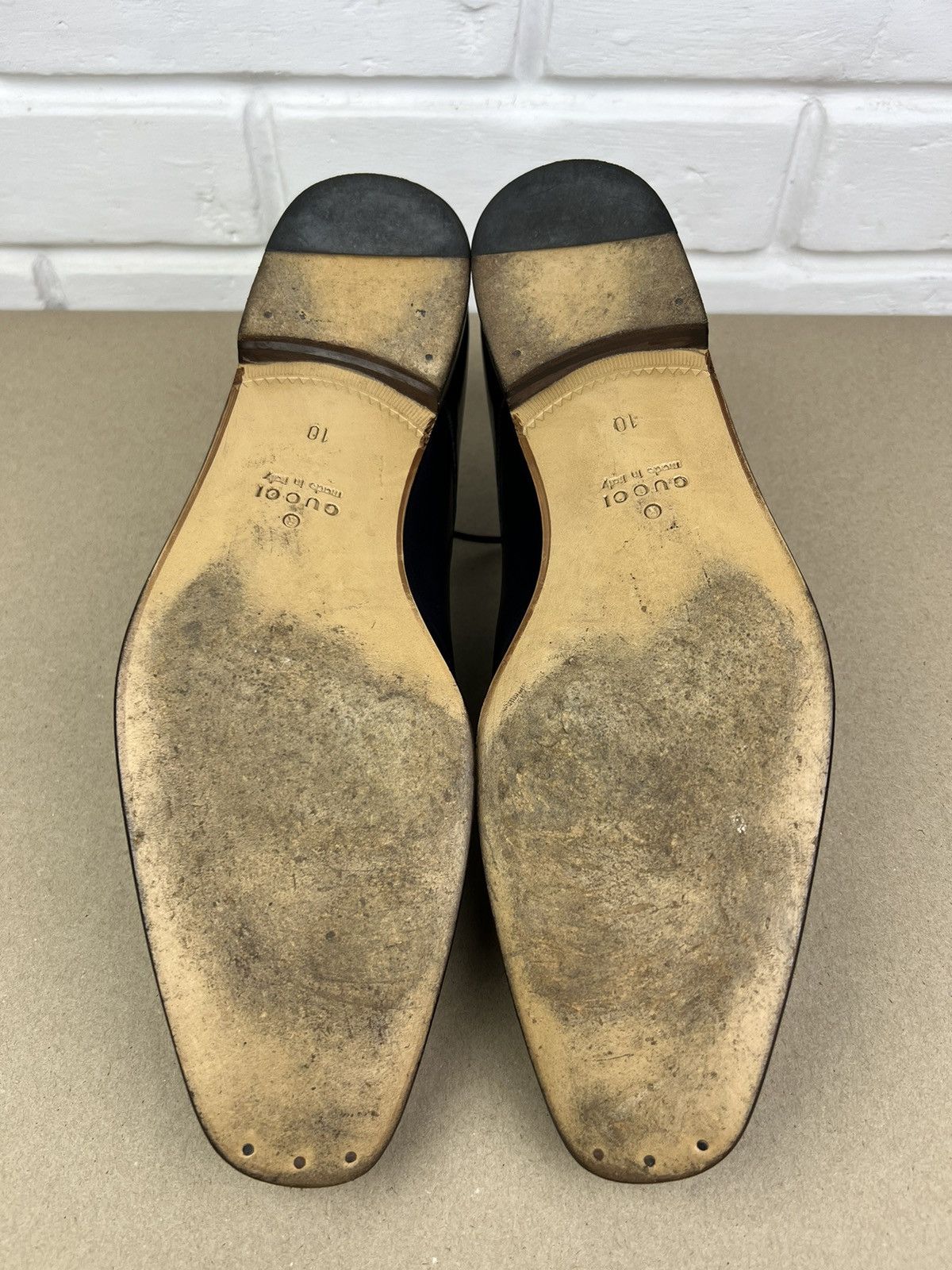 Gucci GUCCI Derby Leather Shoes Lace Up GG Logo Dark Purple Men’s Size US 10.5 / EU 43-44 - 13 Thumbnail