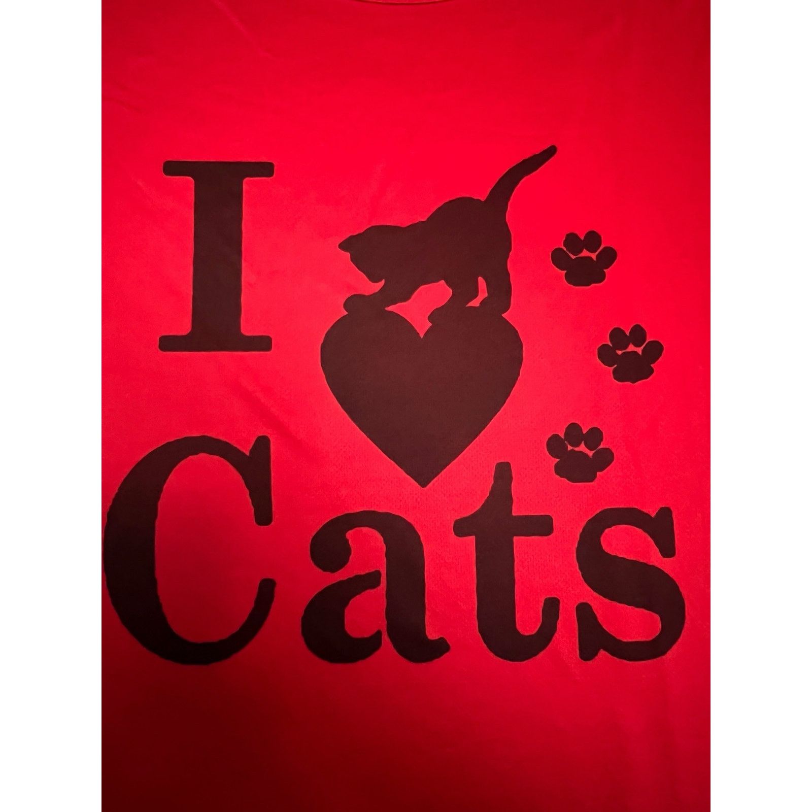 Other I Love Cats Heart Red Shirt - Woman Large Size L / US 10 / IT 46 - 7 Thumbnail