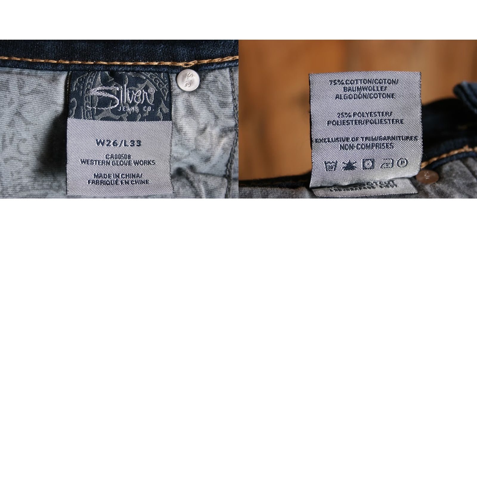 Silver Jeans Co. SILVER Jeans Aiko Bootcut Denim Blue Jeans 26x33 Womens Regular Size 26x33 Blue Jeans Womens Boots cut Sandal? (adjusted) Size 26" / US 2 / IT 38 - 8 Thumbnail