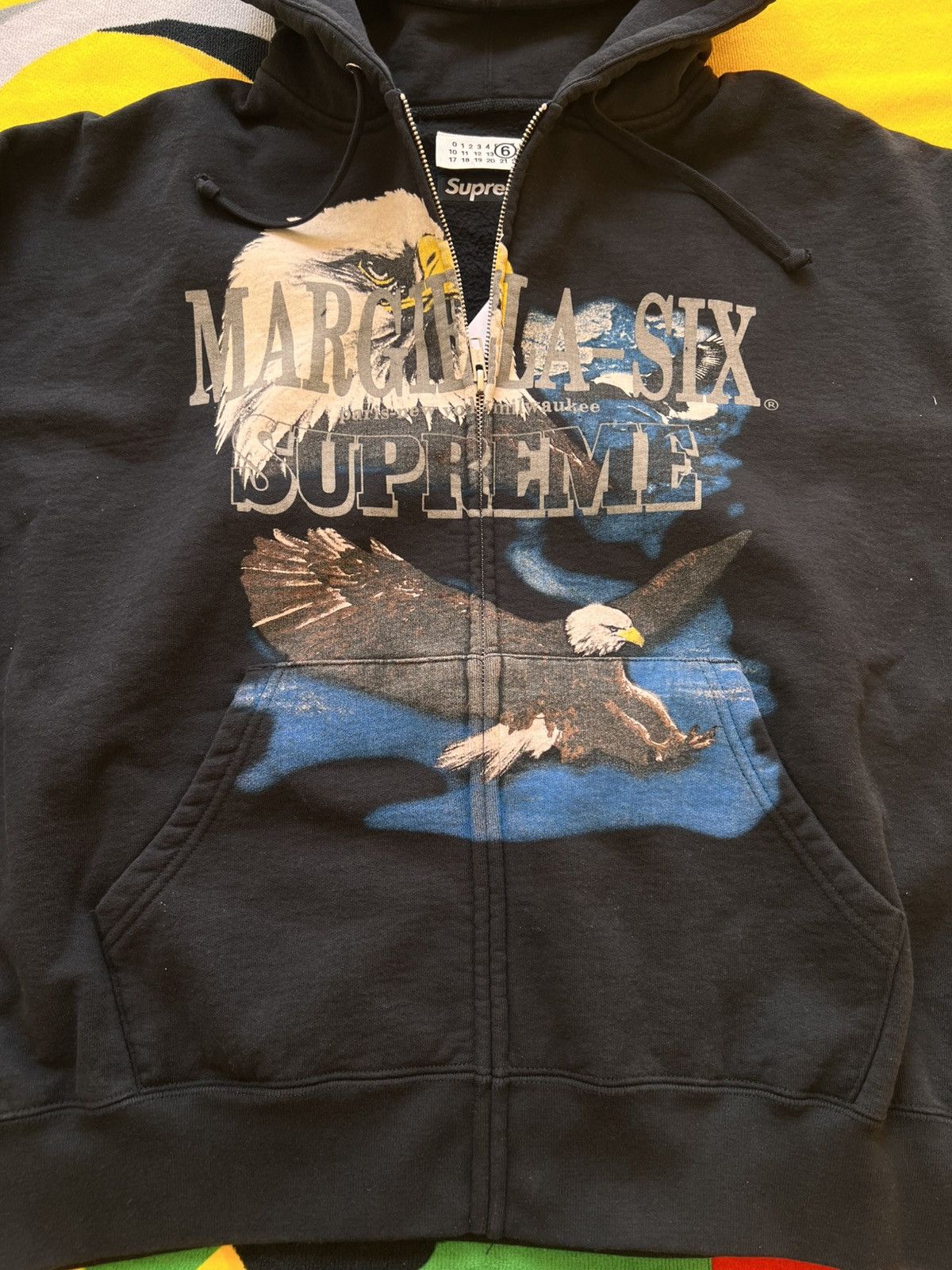 Maison Margiela × Supreme Supreme MM6 Maison Margiela Eagle Zip Up Hooded Sweatshirt Size US XL / EU 56 / 4 - 7 Thumbnail