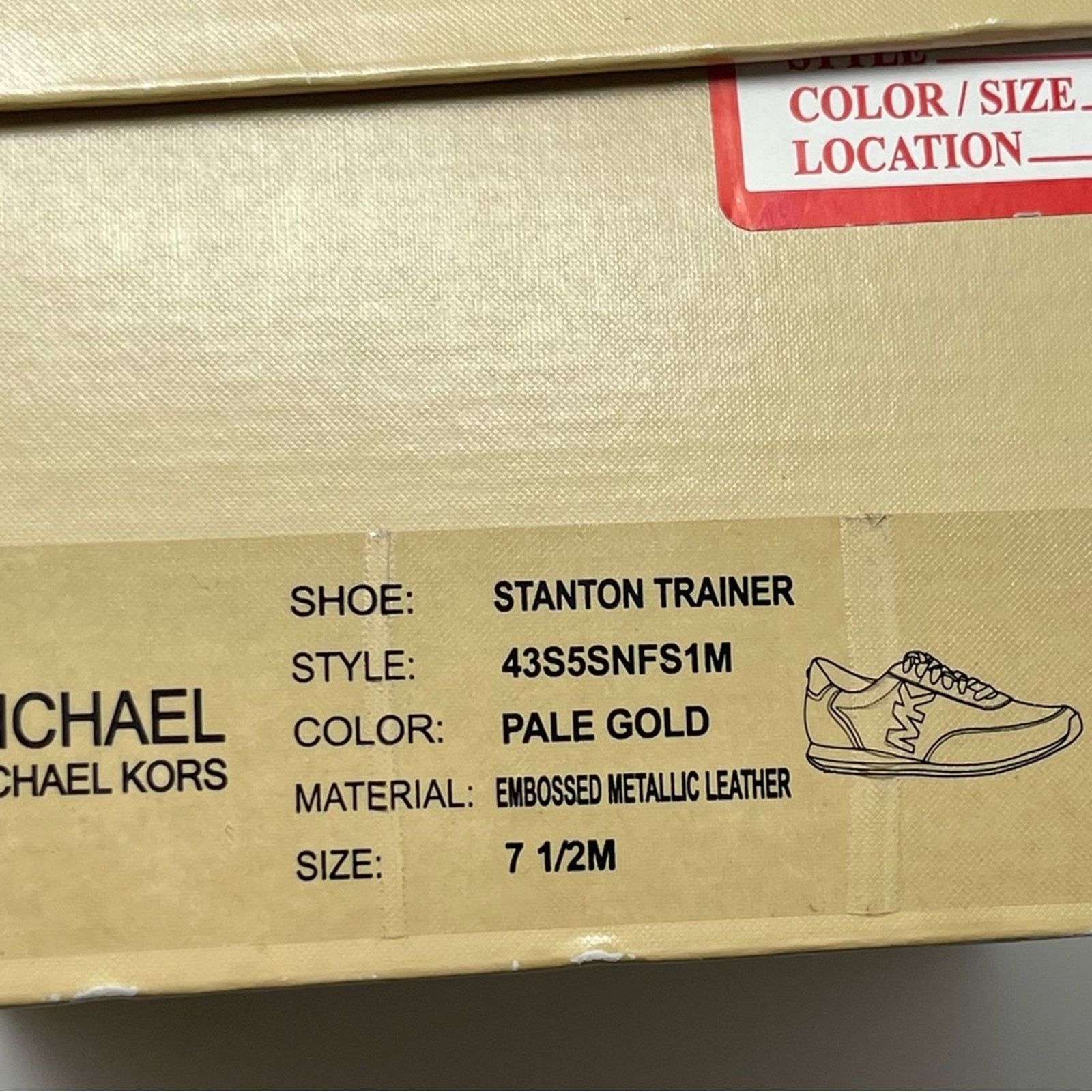Michael Kors Michael Kors Gold Tan Casual Stanton Trainer Sneakers 7.5 Size US 7.5 / IT 37.5 - 10 Thumbnail