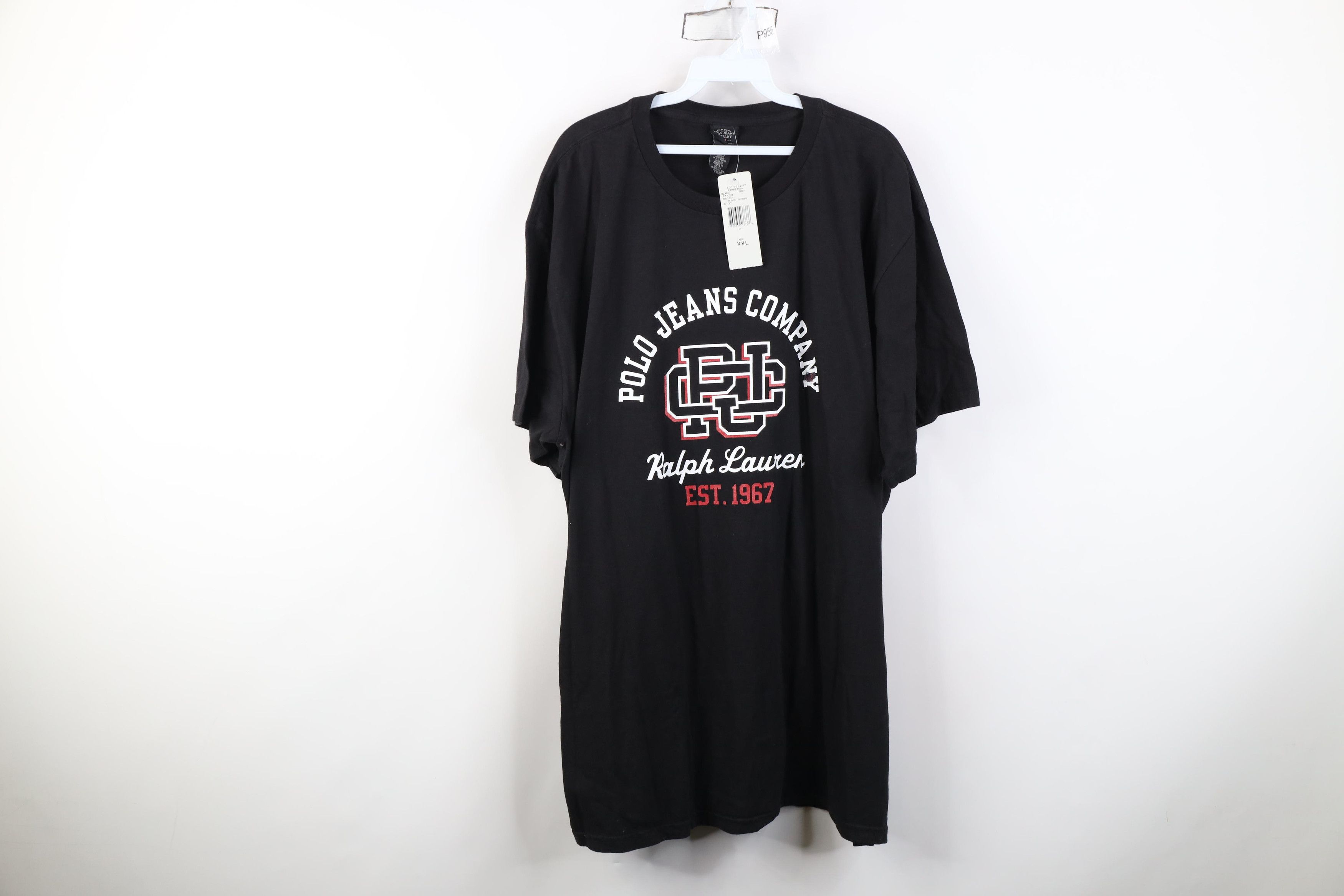 Polo Ralph Lauren Deadstock Vintage 90s Ralph Lauren Monogram T-Shirt Black Size US XXL / EU 58 / 5 - 1 Thumbnail