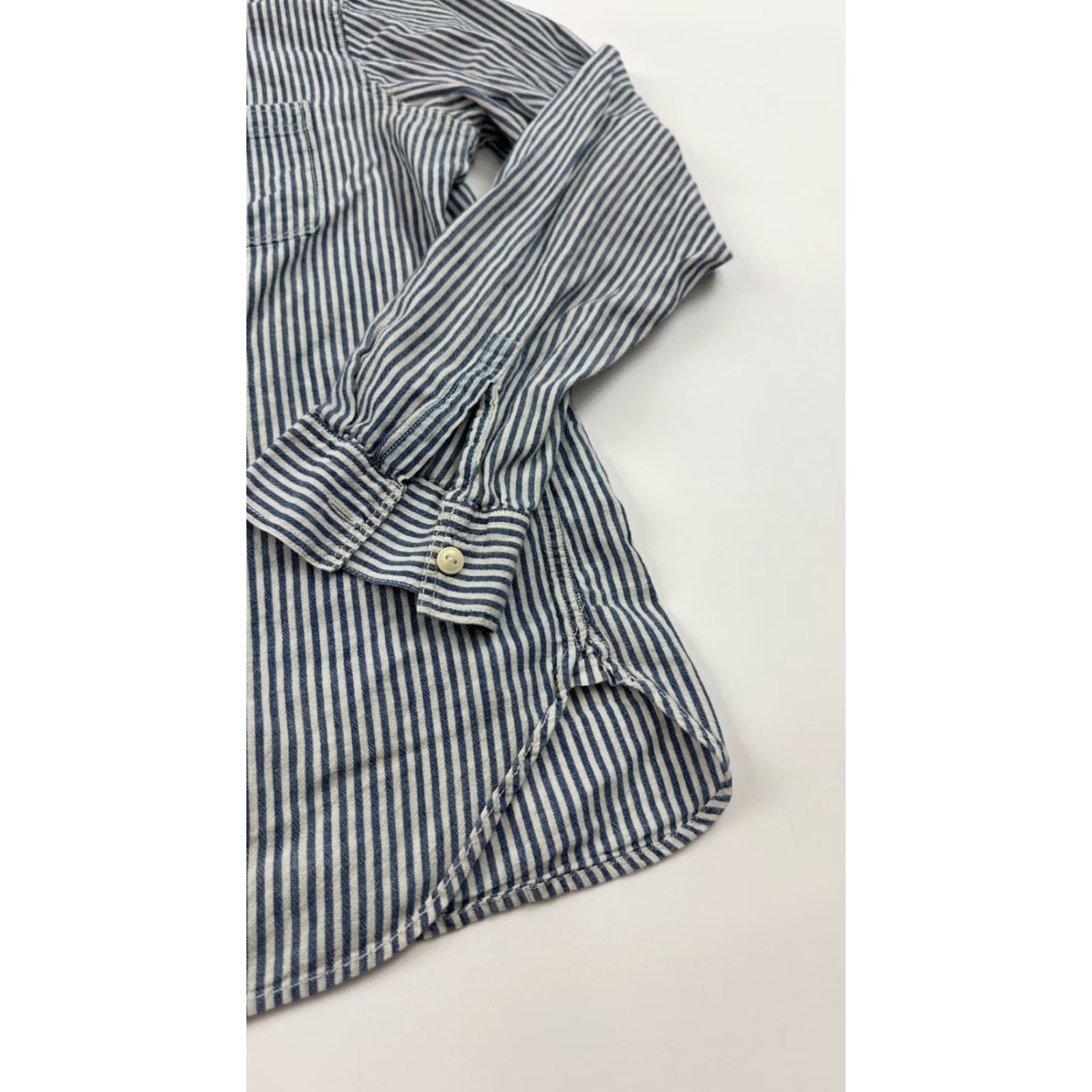Gap Gap Button-Up Shirt Mens Large Blue Striped Long Sleeve Collared Casual Workwear Size US L / EU 52-54 / 3 - 4 Thumbnail