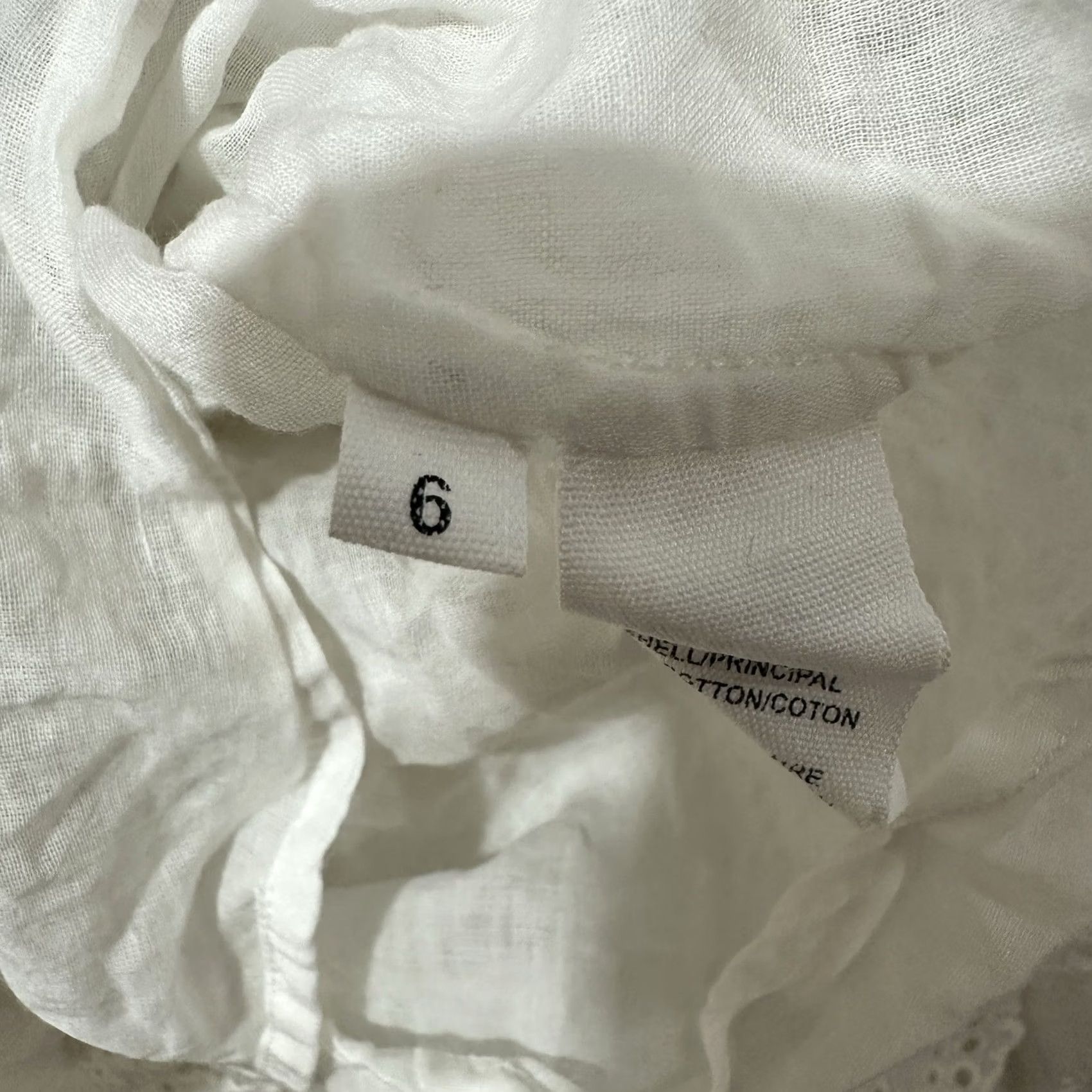 Ulla Johnson Ulla Johnson Marjorie Eyelet Ruffle White Cotton Dress Size 6 Blanc Lace Cotton Size M / US 6-8 / IT 42-44 - 5 Thumbnail