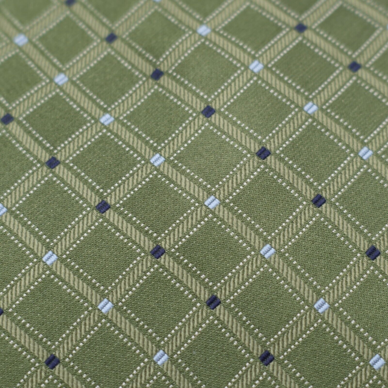 Nautica Nautica Green Woven Check Silk Tie Size ONE SIZE - 2 Thumbnail
