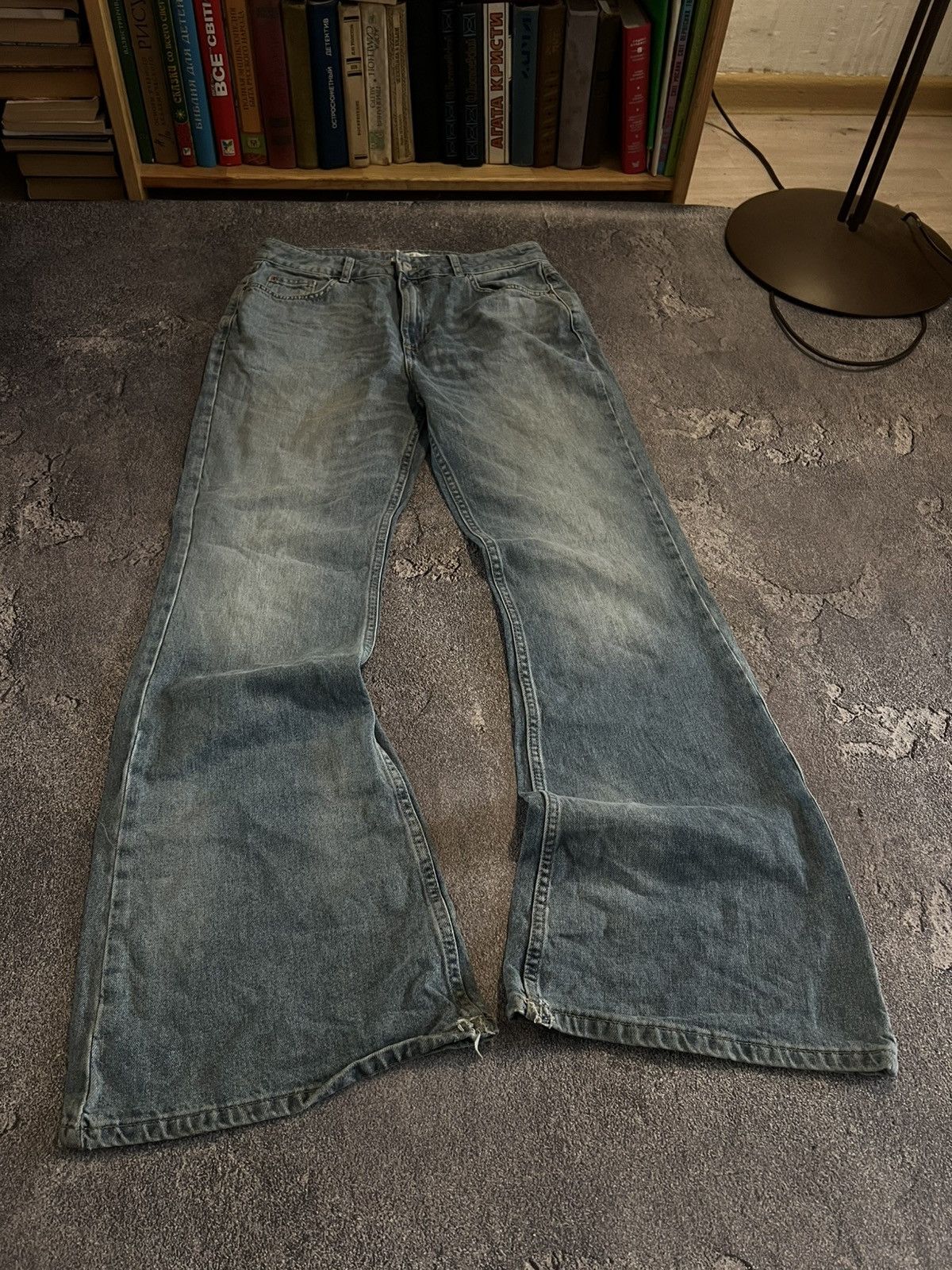 Vintage Balenciaga Style Y2K Mega Flared Baggy Archive Jean Drip 