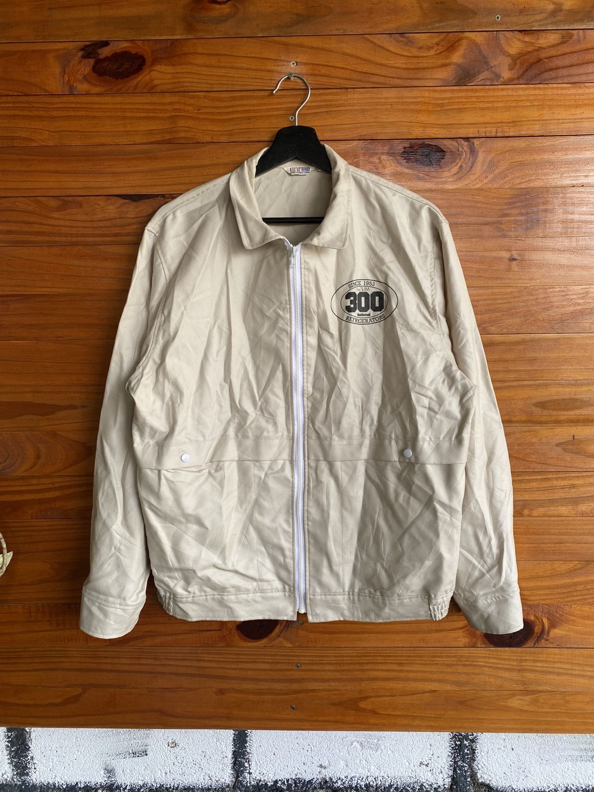 Vintage Vintage UNI Series Zip Jacket – Beige Workwear Style Jacket Size US L / EU 52-54 / 3 - 3 Thumbnail