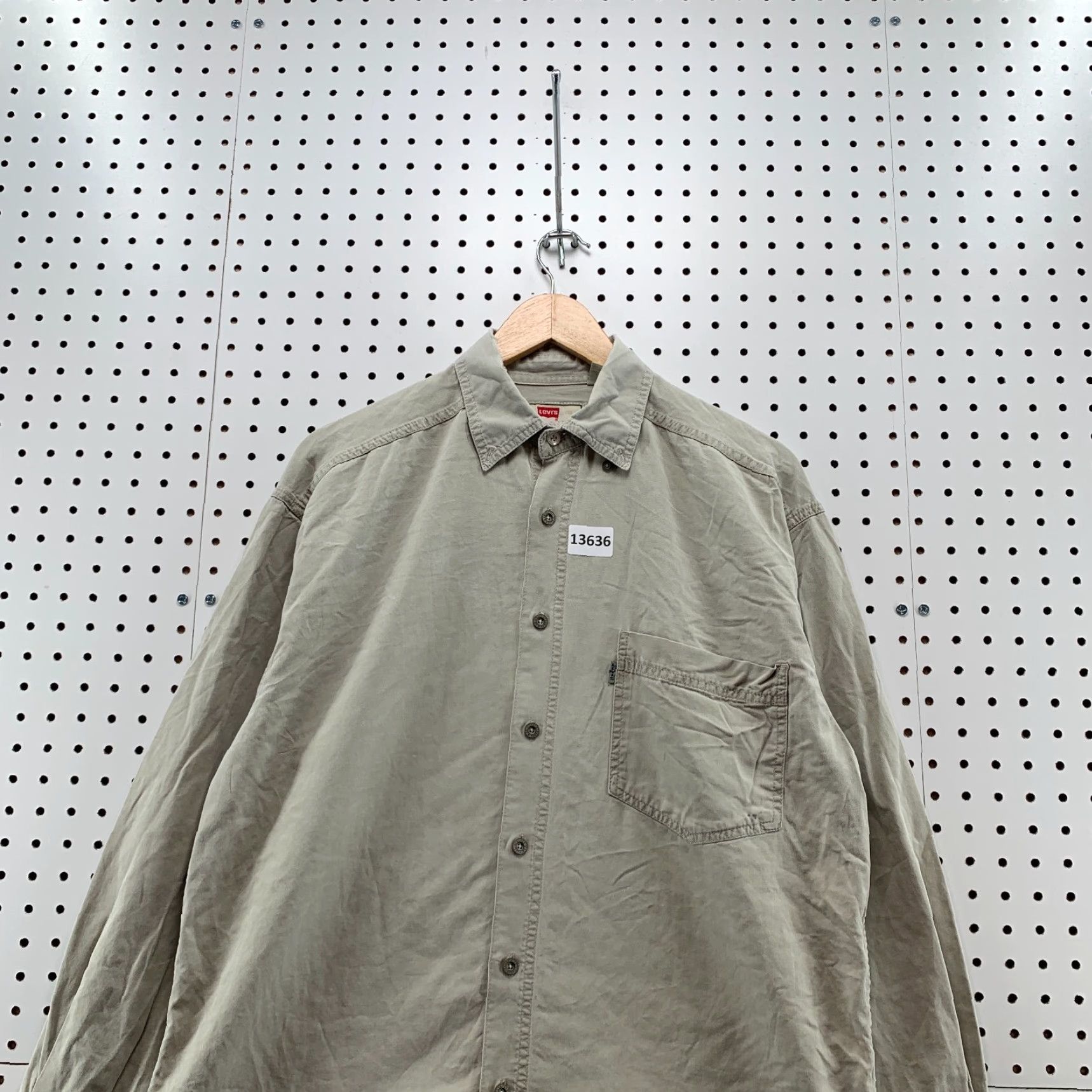 Levi's Levi's Shirt Adult Medium Brown Button-Down Long Sleeve Mens Size US M / EU 48-50 / 2 - 6 Thumbnail