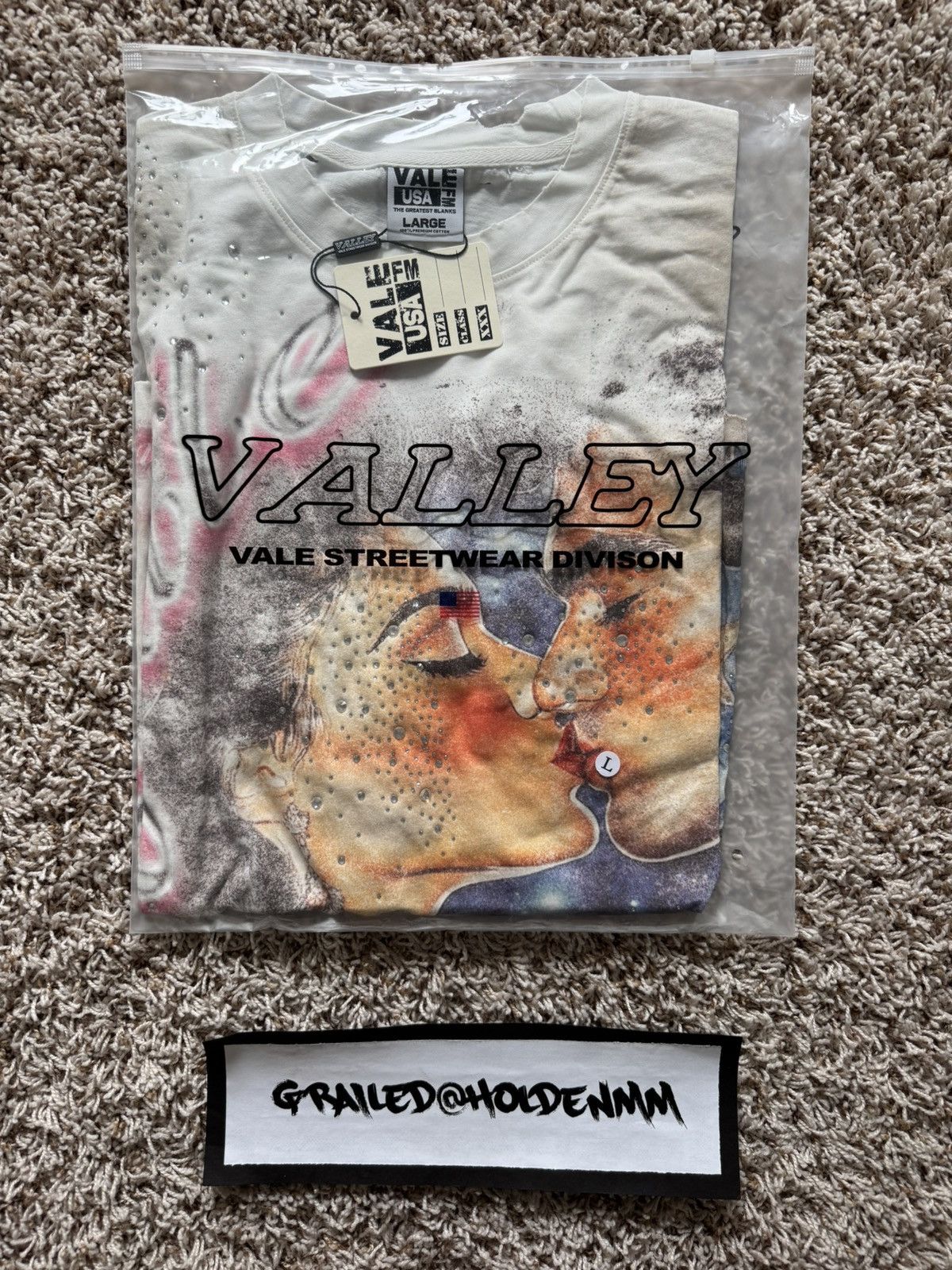 Vale Vale Forever Fated Yours Bling Tee White Valley Dreams Size US L / EU 52-54 / 3 - 11 Thumbnail