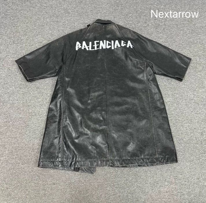 Balenciaga Balenciaga hand drawn font leather coat2410-Nextarrow Size US S / EU 44-46 / 1 - 2 Thumbnail