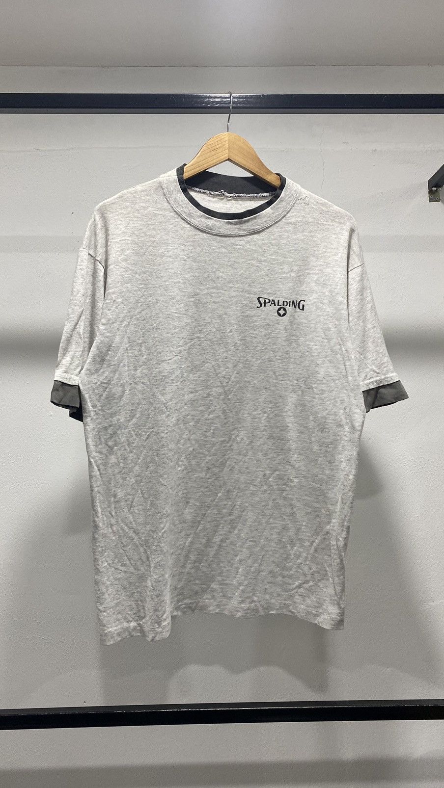 image of Archival Clothing x Vintage Spalding 70's 80's Single Stitch Tshirt in Grey, Men's (Size Large)