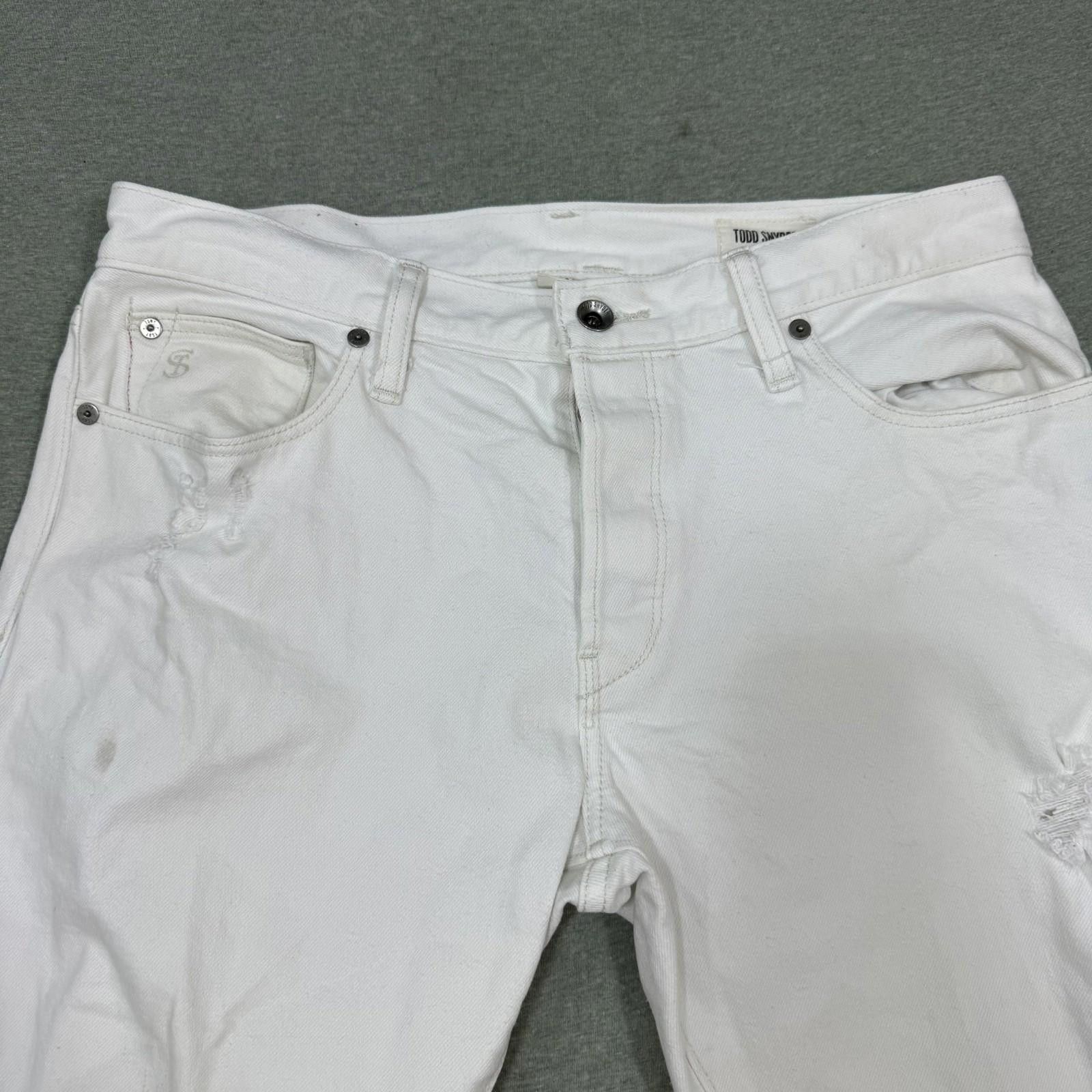Todd Snyder Todd Snyder White Japanese Selvedge Jeans 32×30 Button Fly Size US 32 / EU 48 - 3 Thumbnail