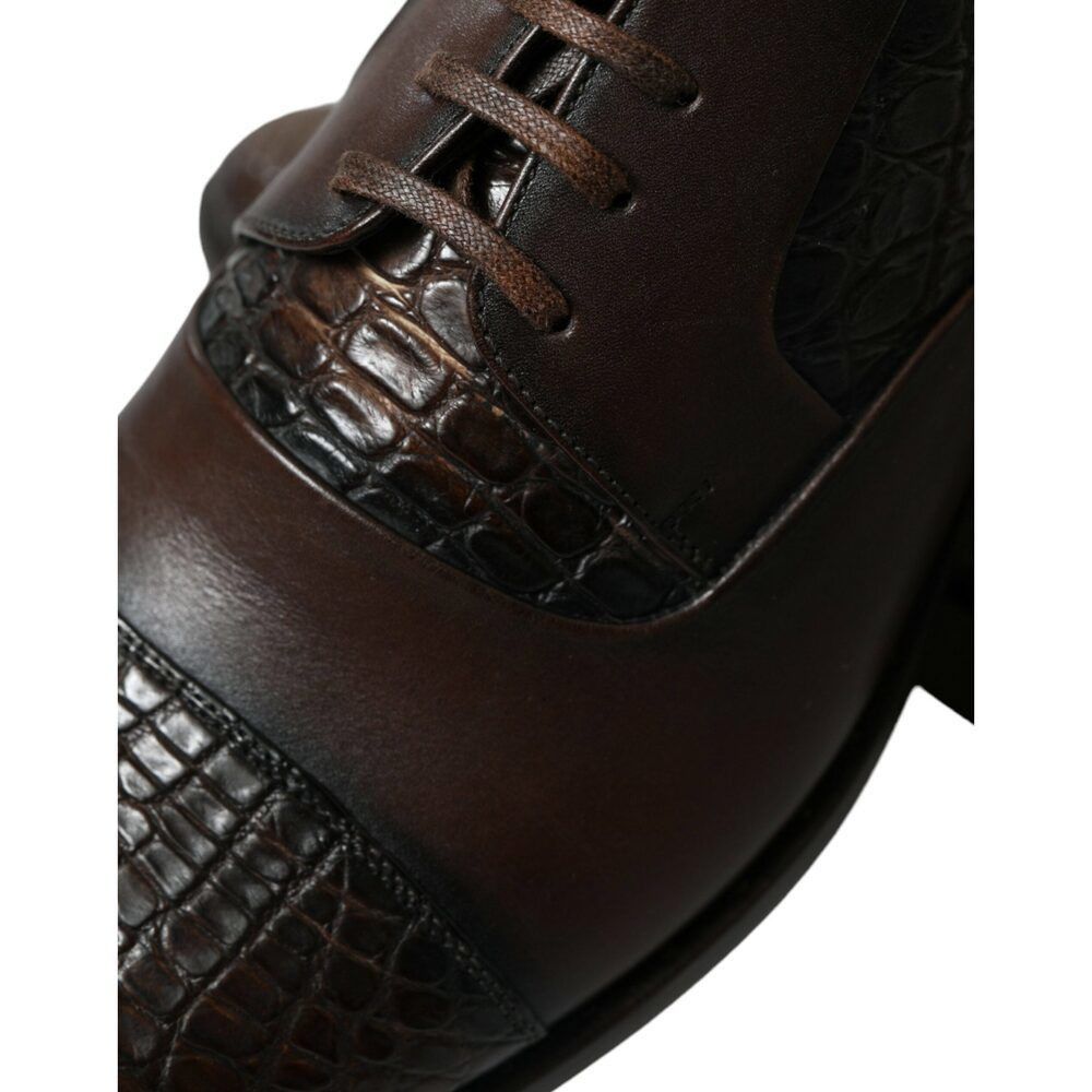 Dolce & Gabbana Dolce & Gabbana Elegant Textured Leather Oxford Dress Shoes Size US 8 / EU 41 - 8 Thumbnail