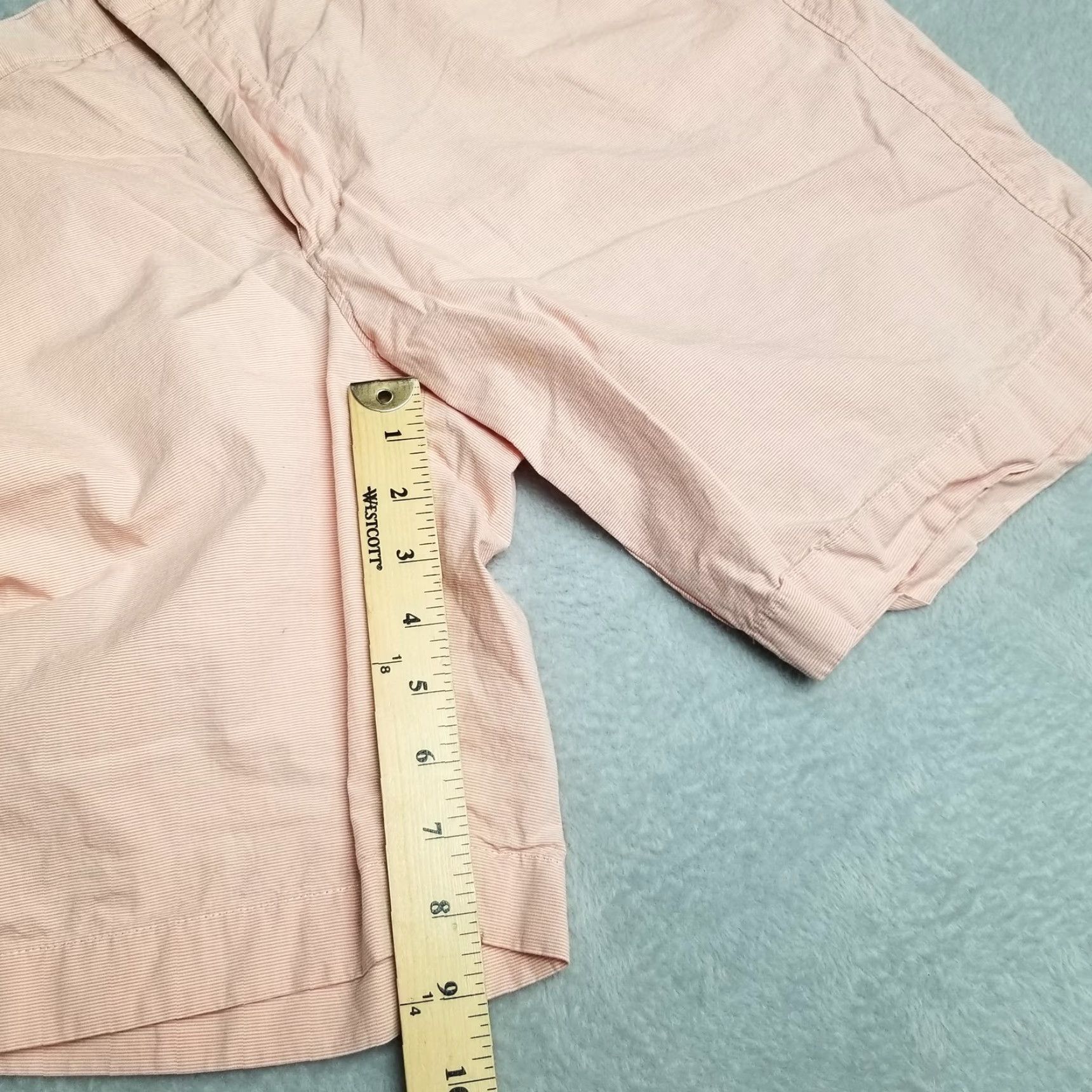 J.Crew J.CREW Shorts Mens 33 Pink Striped Gramercy 100% Cotton Chino Bermuda Flat Front Shirt Beach Casual Travel Mens Size US 33 - 7 Thumbnail