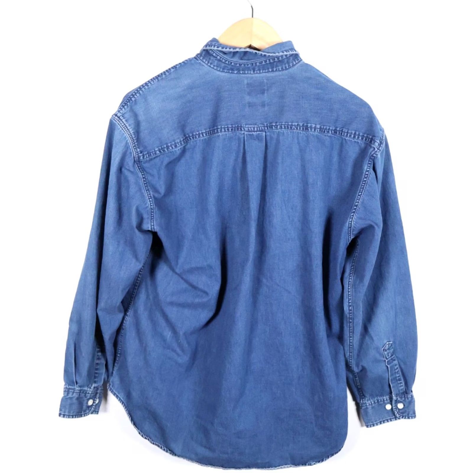 Dockers VINTAGE Dockers Oversized Denim Shirt Men Large Blue Distressed 90s VTG Grunge Shirt Hardcover? Size US L / EU 52-54 / 3 - 2 Thumbnail