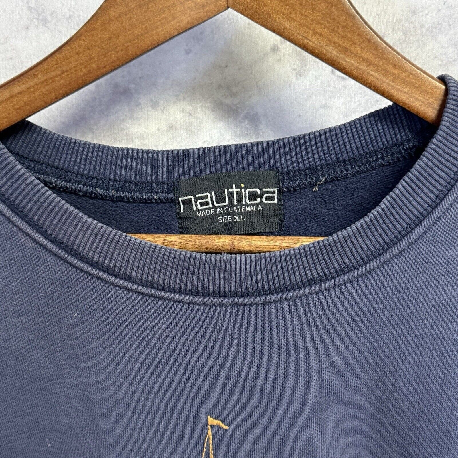 Nautica × Vintage Vintage Nautica Sweatshirt Mens XL Blue Crew Neck Embroidere Size US XL / EU 56 / 4 - 3 Thumbnail