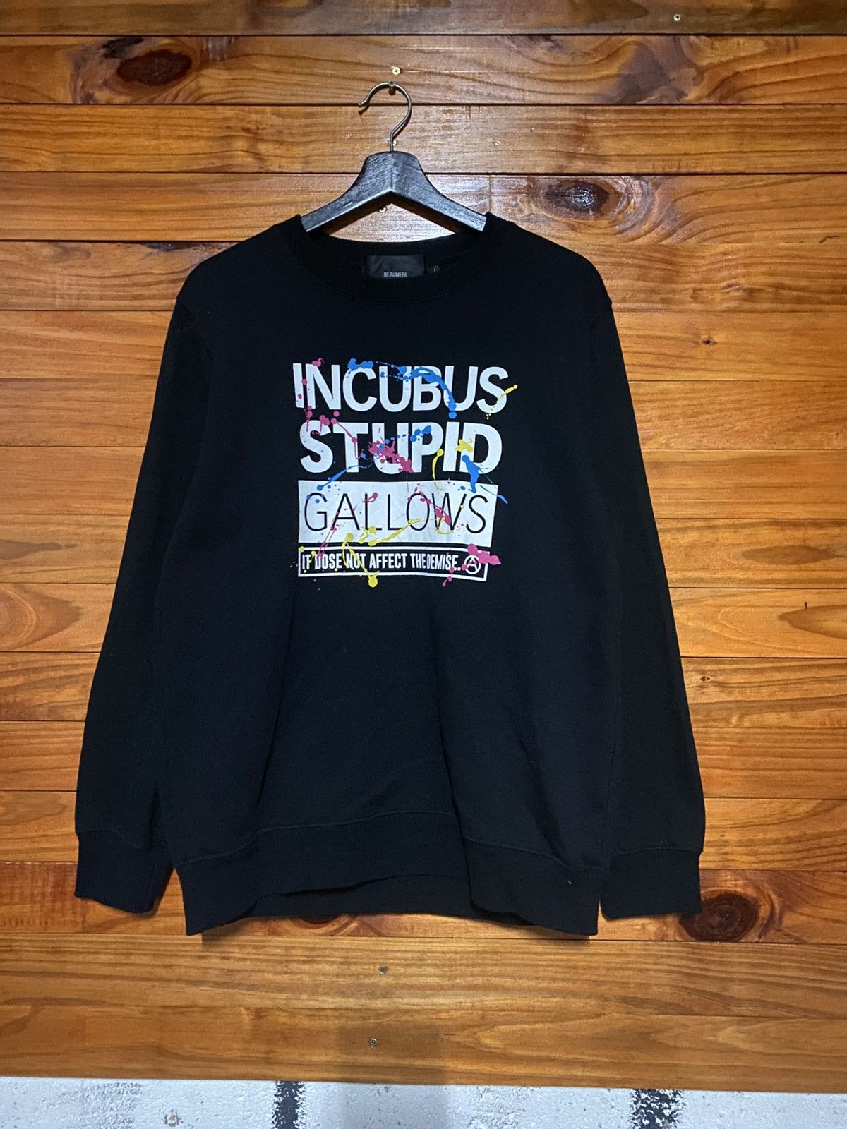 Japanese Brand Vintage Beaumeré “Incubus Stupid Gallows” Graphic Crewneck Size US M / EU 48-50 / 2 - 3 Thumbnail