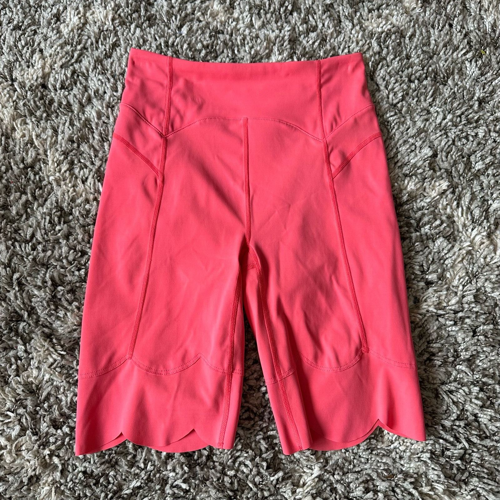 Free People Free People Pink Petal Pusher Scalloped Biker Bike Shorts XS Size 24" / US 00 / IT 34 - 1 Thumbnail