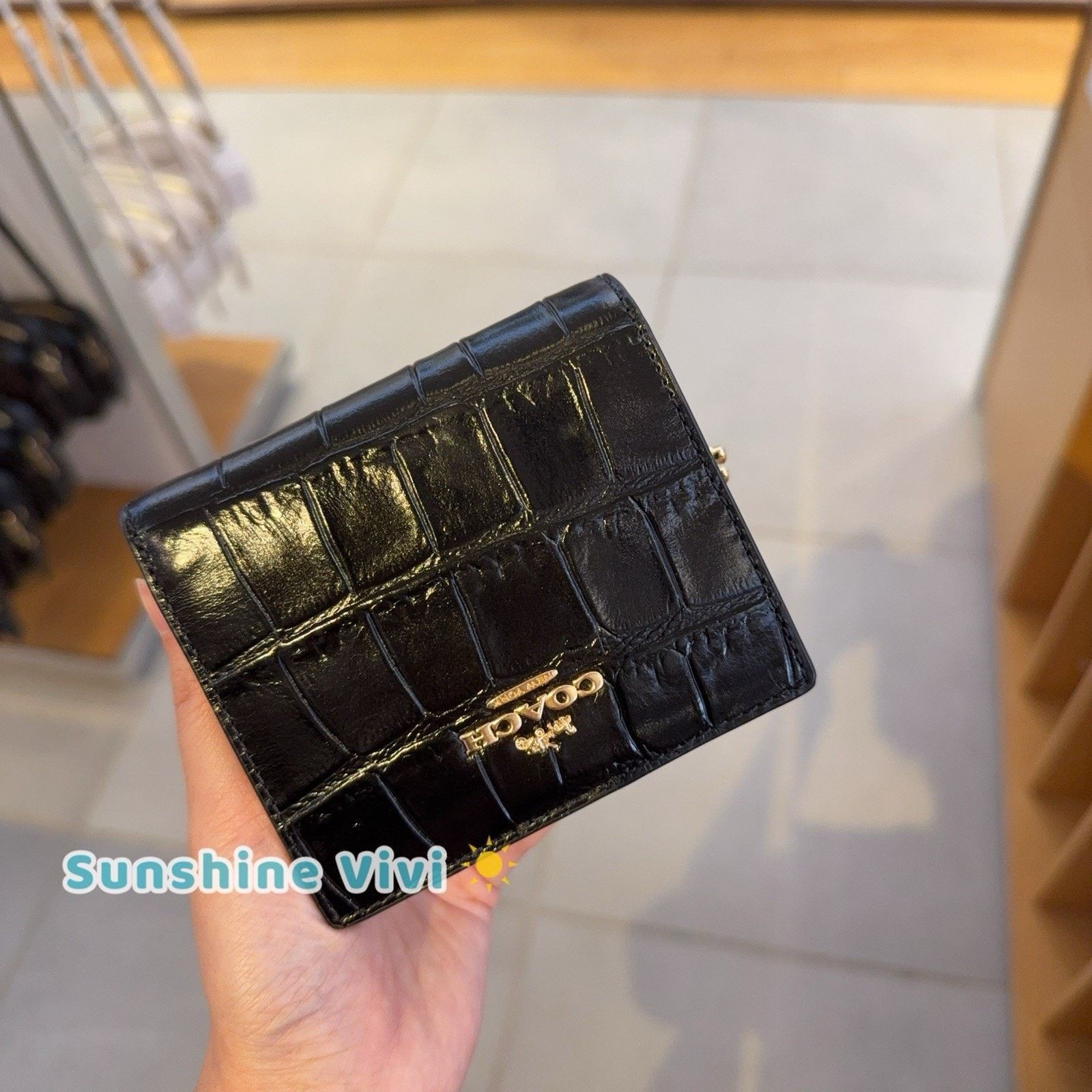 Coach NWT Coach Snap Wallet Crocodile-embossed leather C6092 Size ONE SIZE - 1 Thumbnail