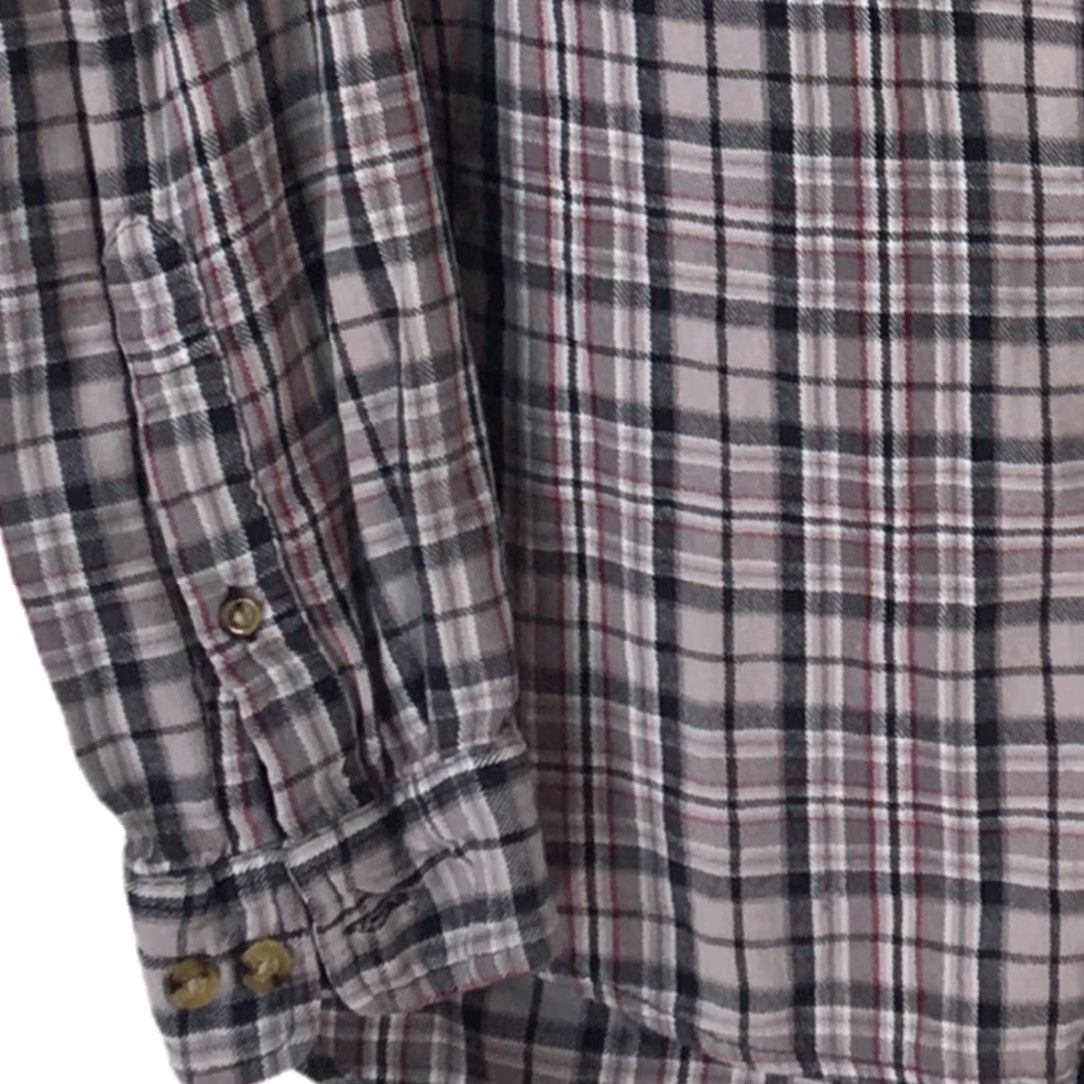 Vintage Falls Creek Shirt Mens L Plaid Oxford Button-Down Long Sleeve Black Gray Size US L / EU 52-54 / 3 - 3 Thumbnail