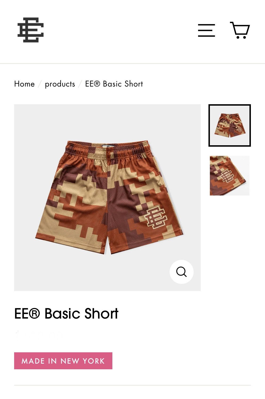 Eric Emanuel EE Basic Short Digi Camo Brown XLARGE Size US 36 / EU 52 - 10 Thumbnail