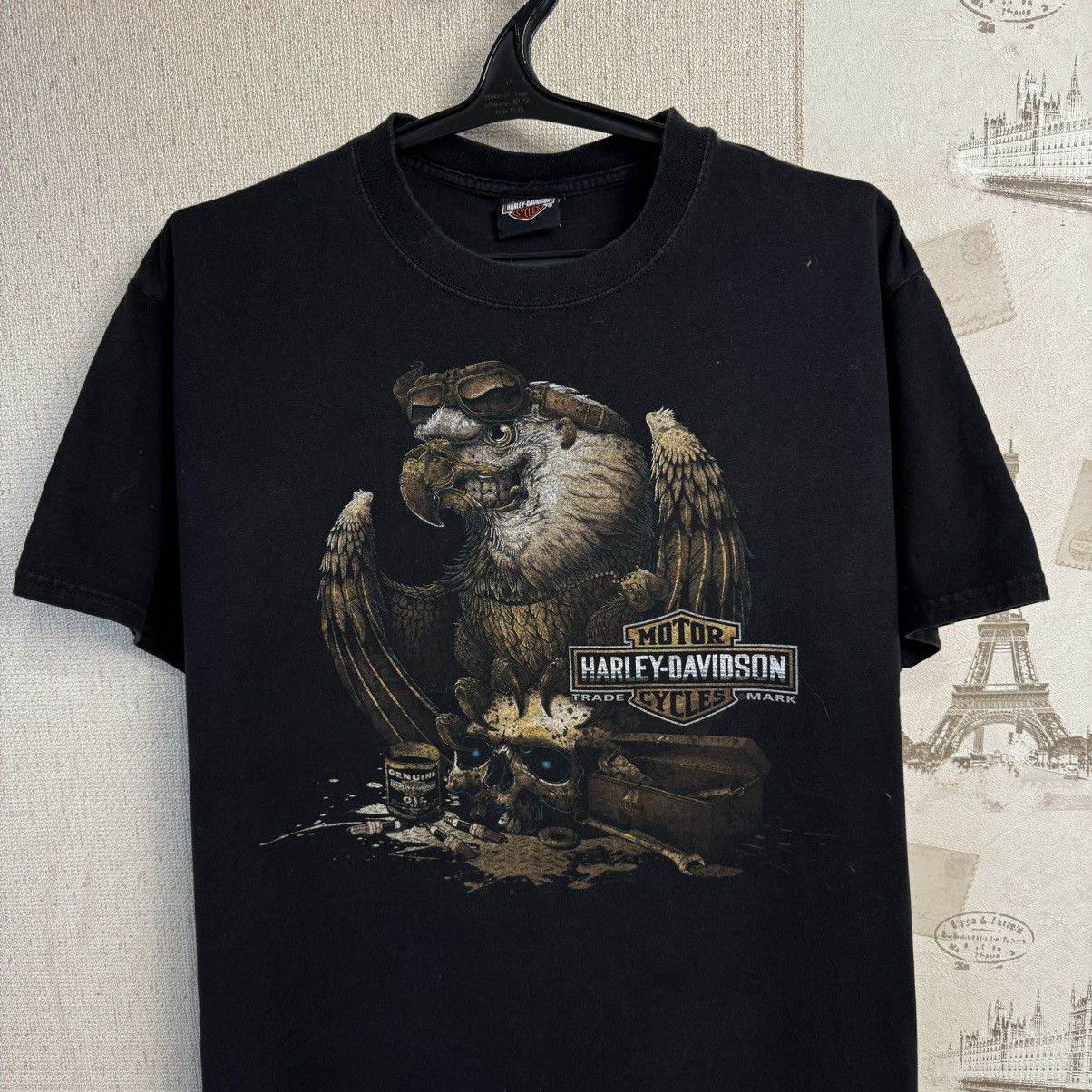 Harley Davidson × Vintage Vintage Harley Davidson T shirt Eagle South Africa L Black Size US L / EU 52-54 / 3 - 10 Thumbnail