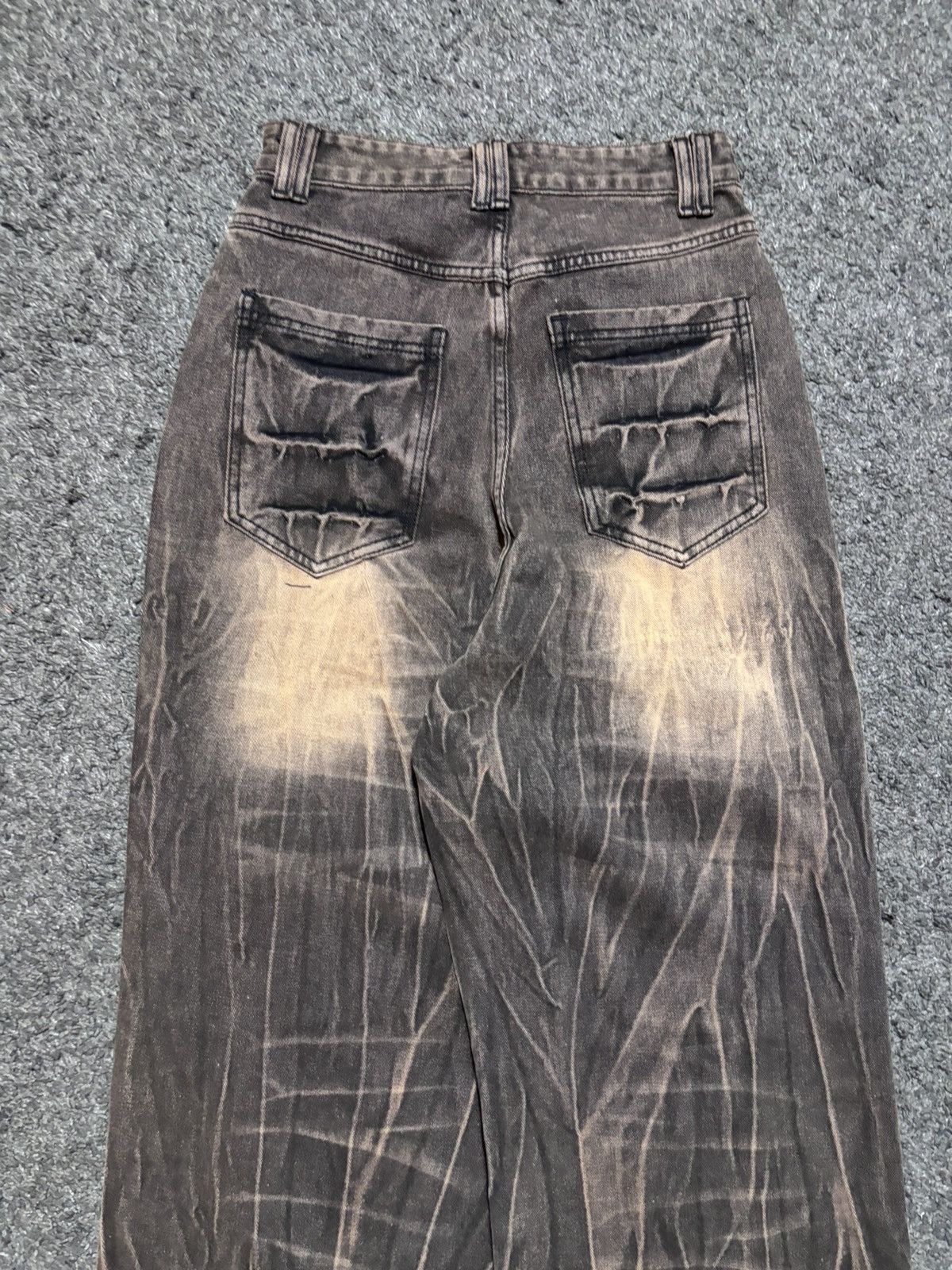 Jean × Vintage Vintage very rare wide super baggy thunder brown jeans Size US 29 - 15 Thumbnail