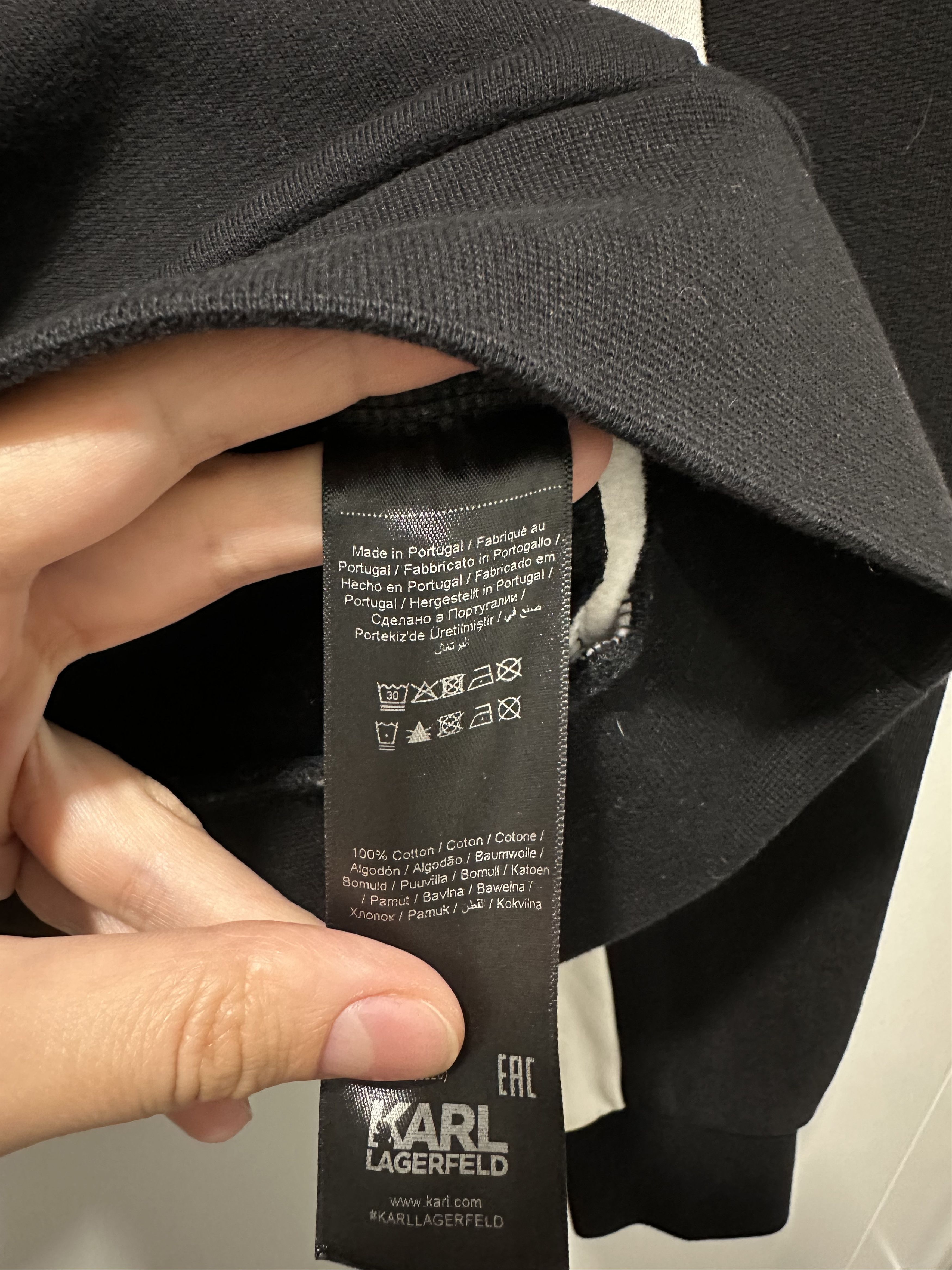 Karl Lagerfeld Karl Lagerfeld Black Logo Hoodie (S) Size S / US 4 / IT 40 - 4 Thumbnail