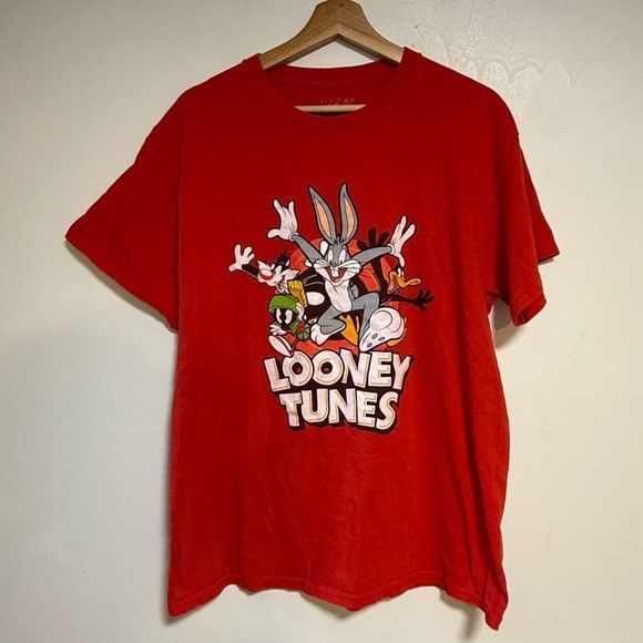 Other Looney Tunes Red T-Shirt – Bugs Bunny, Daffy Duck – Size XL Size US XL / EU 56 / 4 - 3 Thumbnail