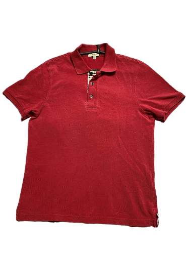 Burberry Vintage Burberry 100% Cotton Red Polo Size M Size US M / EU 48-50 / 2 - 1 Thumbnail