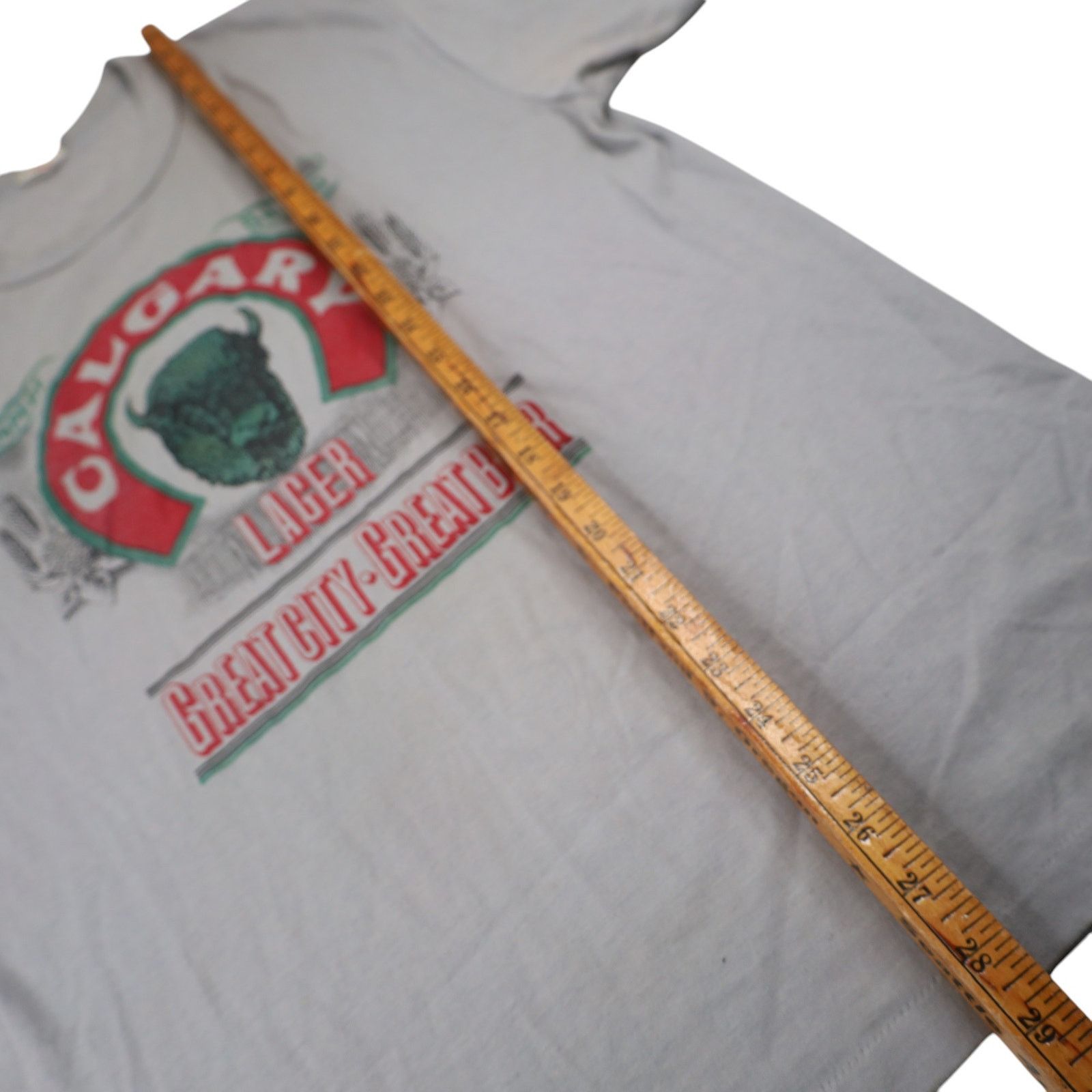 Vintage Vintage 90s Calgary Lager Beer Graphic T Shirt Size US XL / EU 56 / 4 - 8 Thumbnail