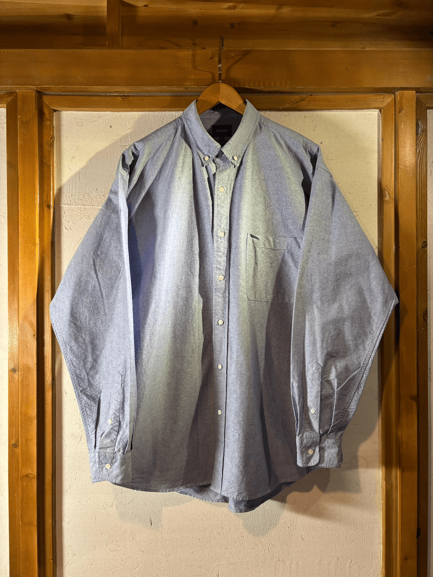Beams Japan Beams Blue Label Textured Oxford Oversized Shirt Size US L / EU 52-54 / 3 - 1 Thumbnail